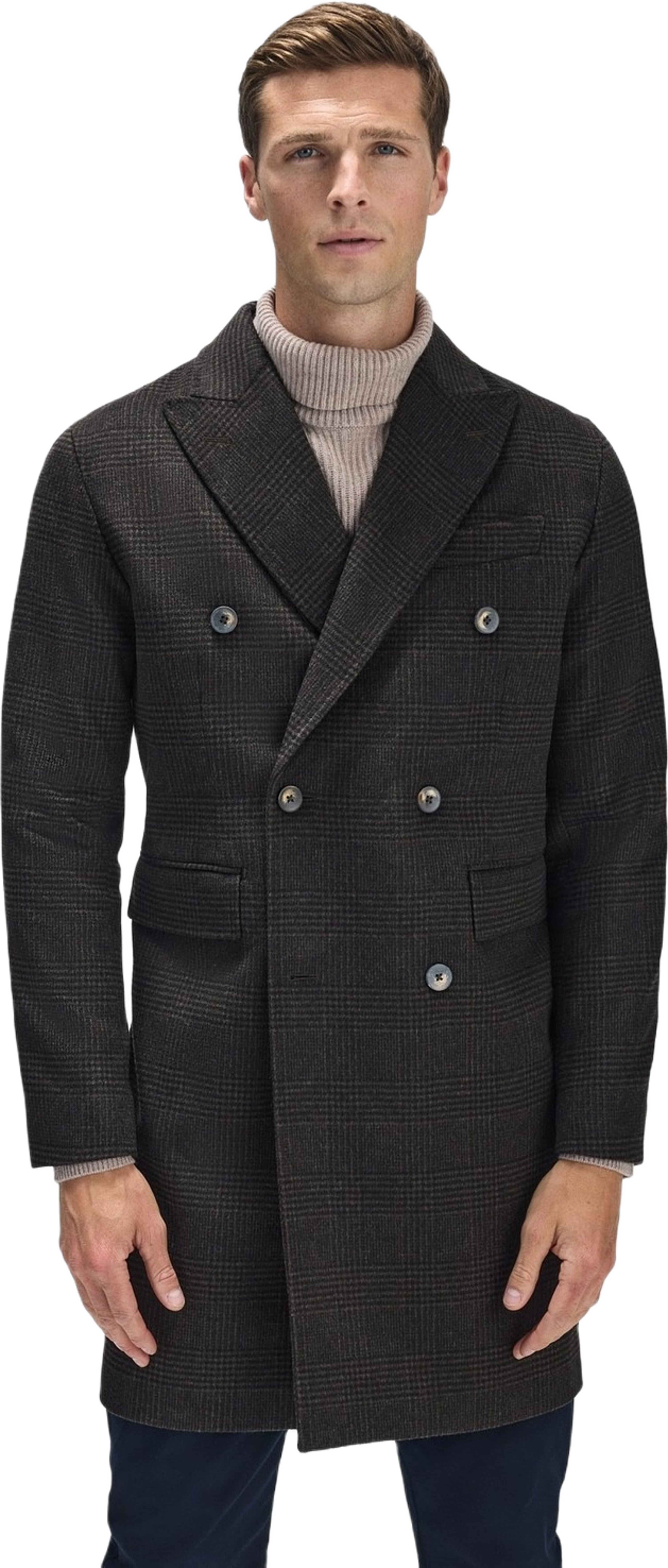 Cashmere Blended Double Breasted Coat