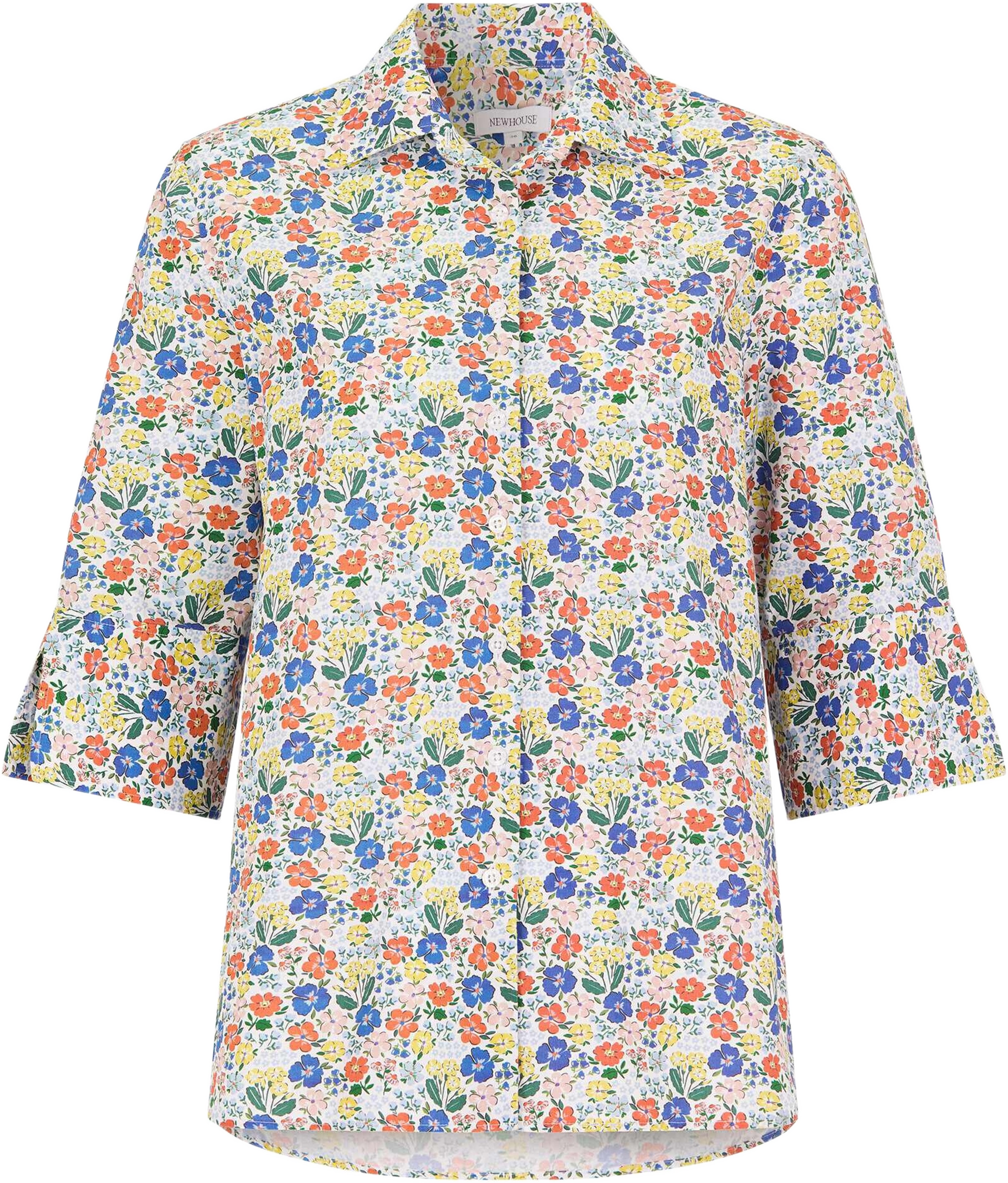 Mimmi Flower Shirt, från Newhouse, i färgen offwhite. Klicka för att öppna bilden i stort format