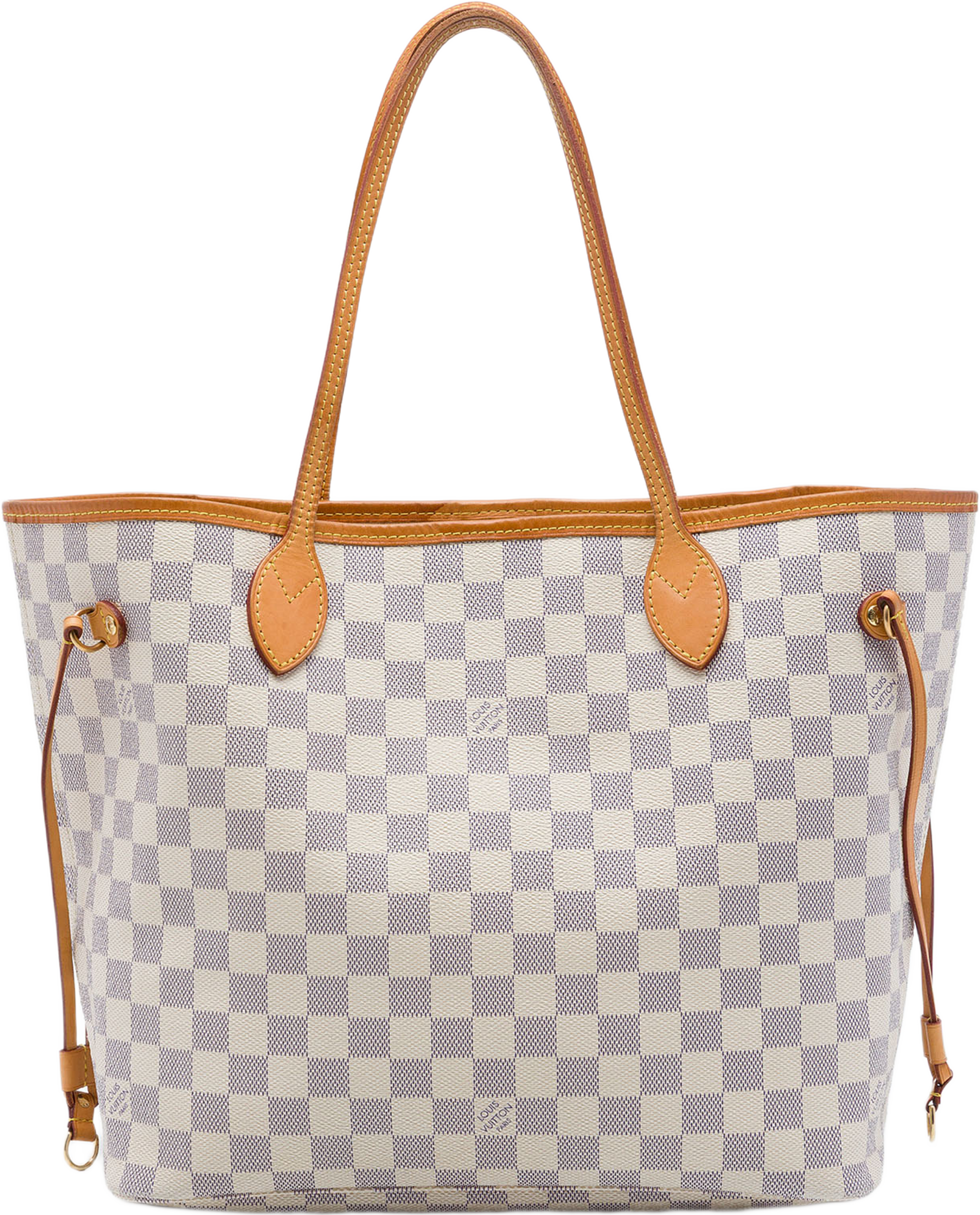 Louis Vuitton Damier Azur Neverfull Mm, från Luxclusif, i färgen vit. Klicka för att öppna bilden i stort format