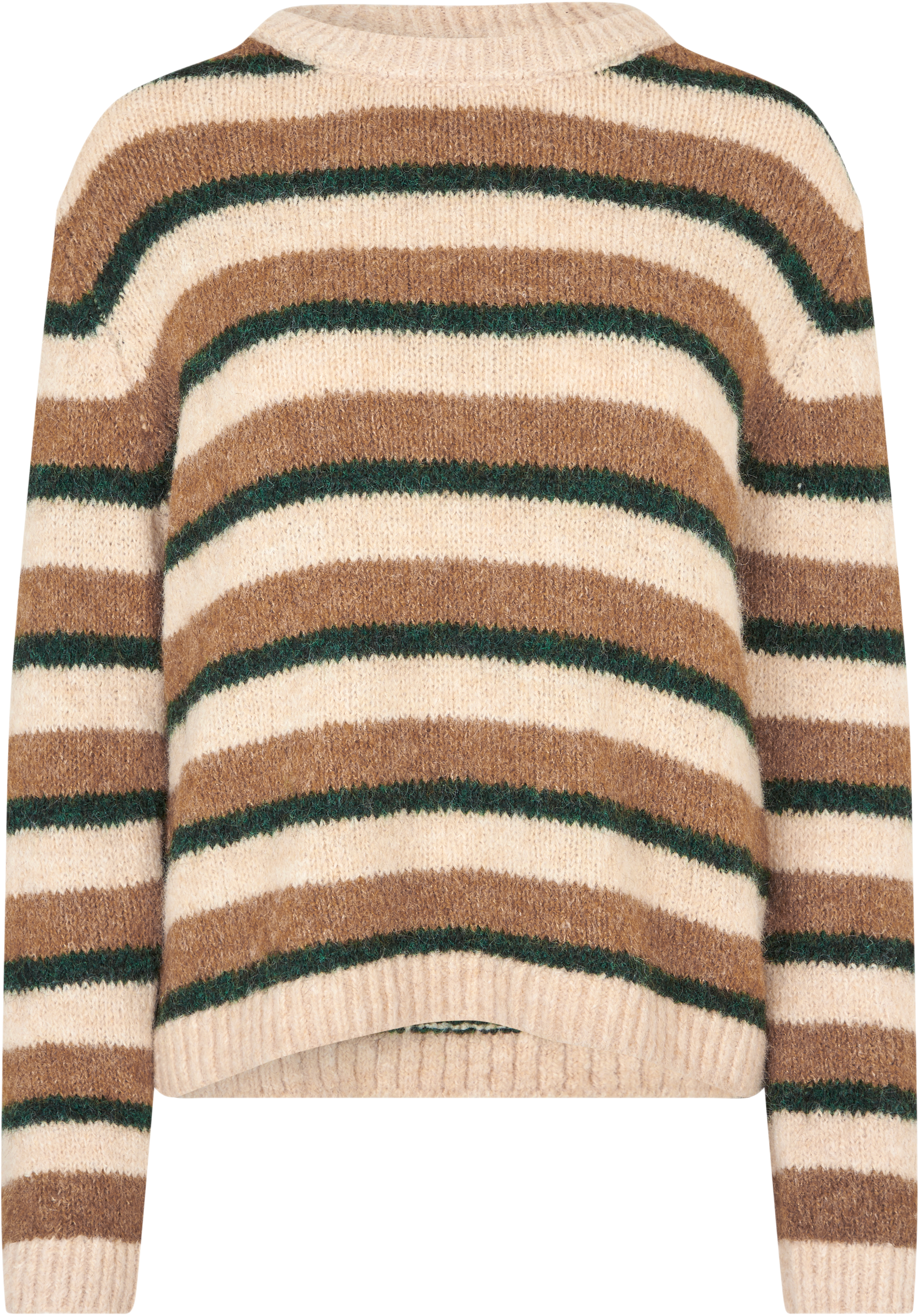 Philipmd Stripe O-neck, från Modström, i färgen camel stripe. Klicka för att öppna bilden i stort format