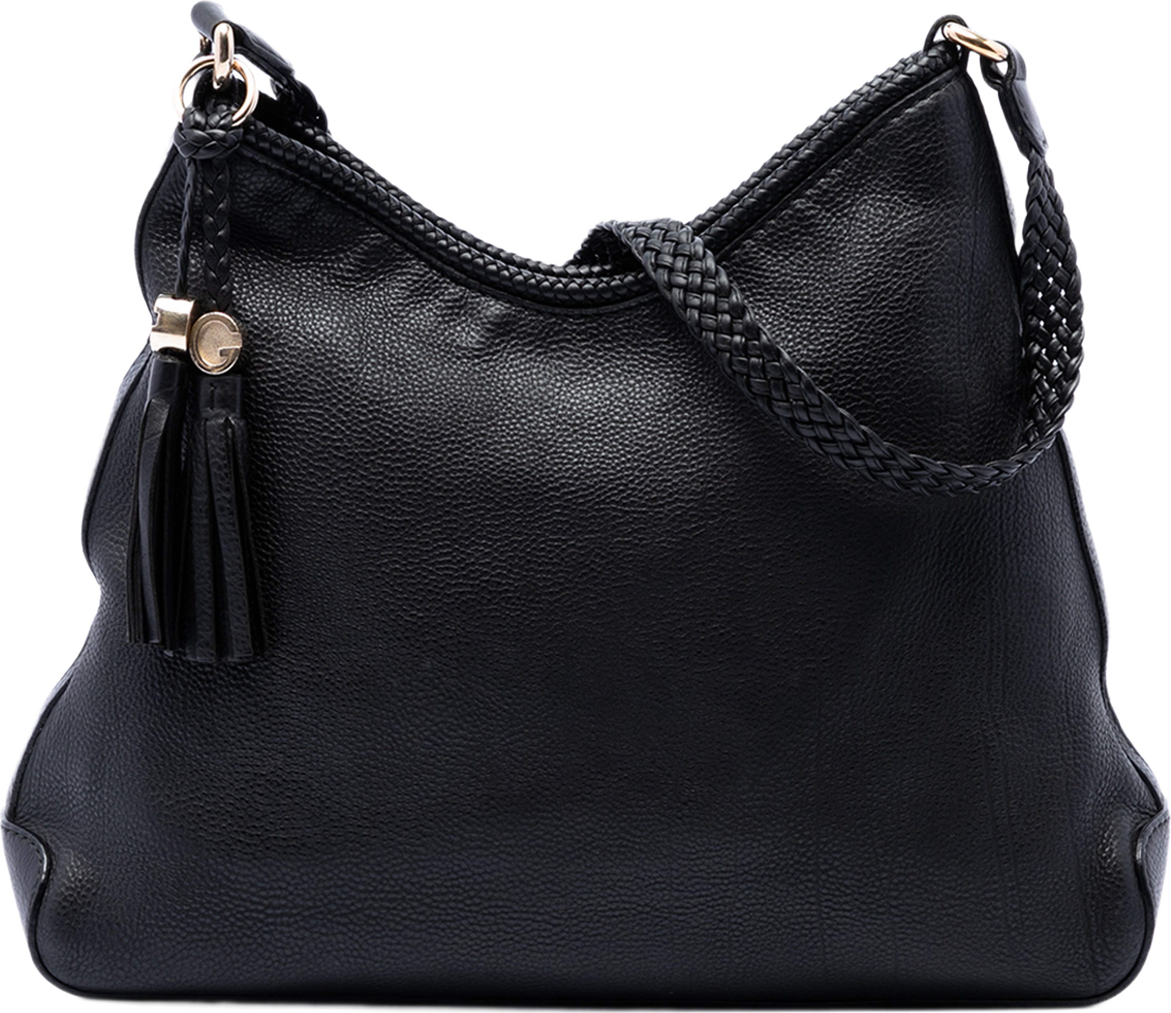 Gucci Calfskin Marrakech Shoulder Bag, från Luxclusif, i färgen svart. Klicka för att öppna bilden i stort format