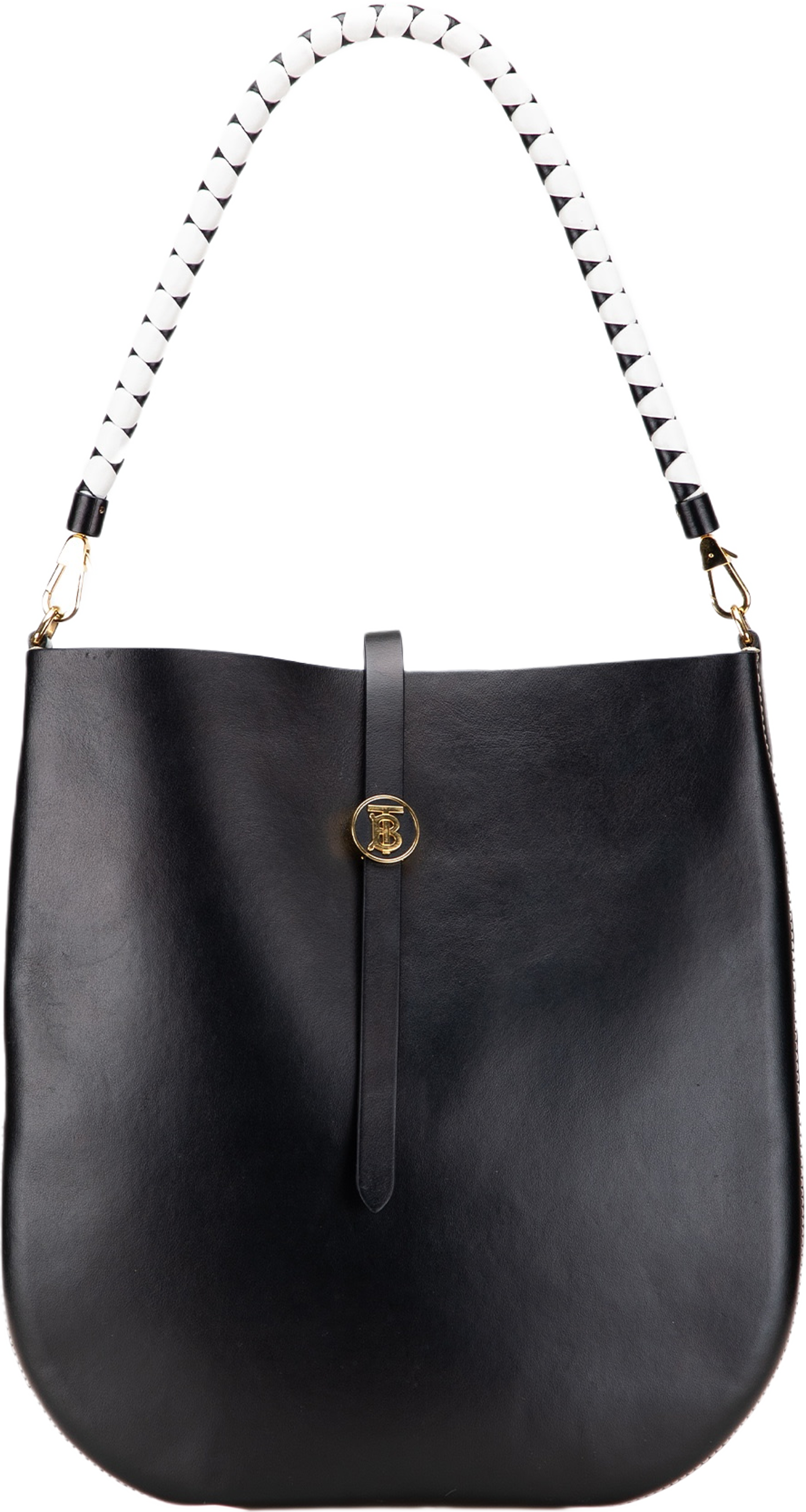 Burberry Leather Tb Anne Hobo, från Luxclusif, i färgen black. Klicka för att öppna bilden i stort format