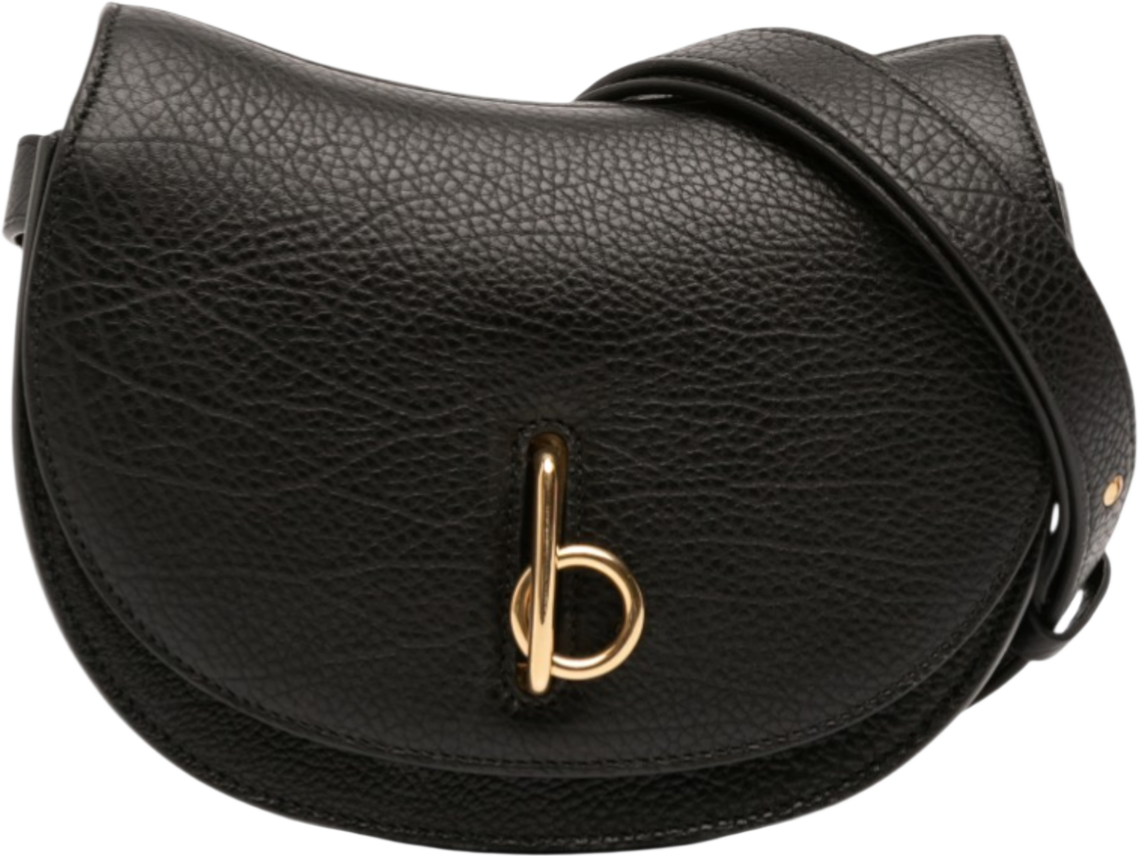 Burberry Mini Grained Calfskin Rocking Horse Crossbody, från Luxclusif, i färgen black. Klicka för att öppna bilden i stort format