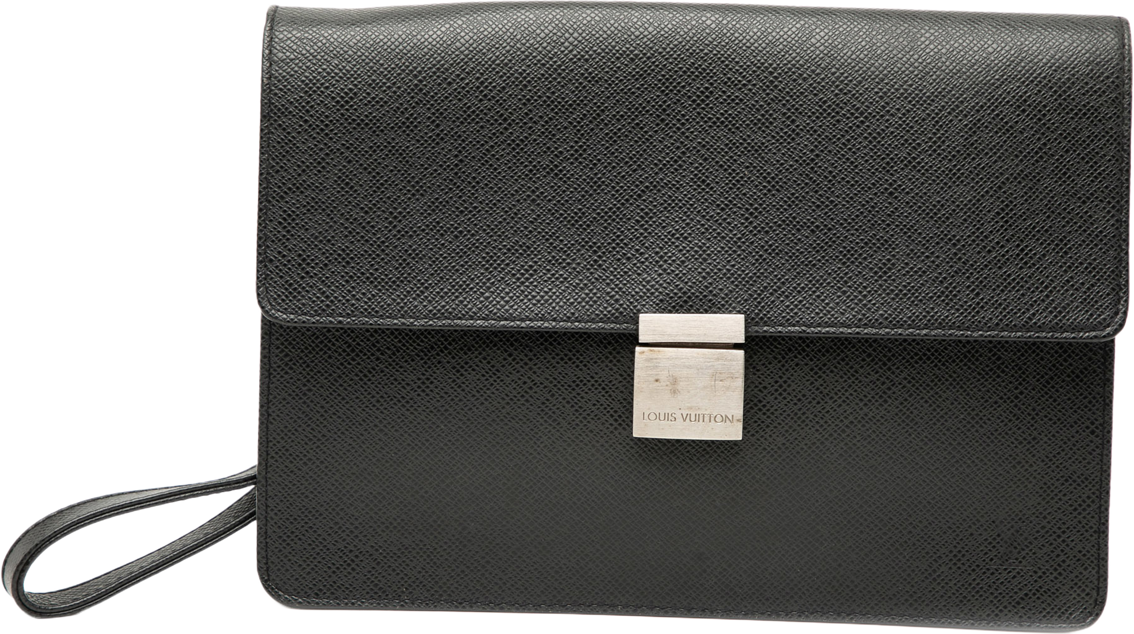 Louis Vuitton Taiga Selenga, från Luxclusif, i färgen black. Klicka för att öppna bilden i stort format