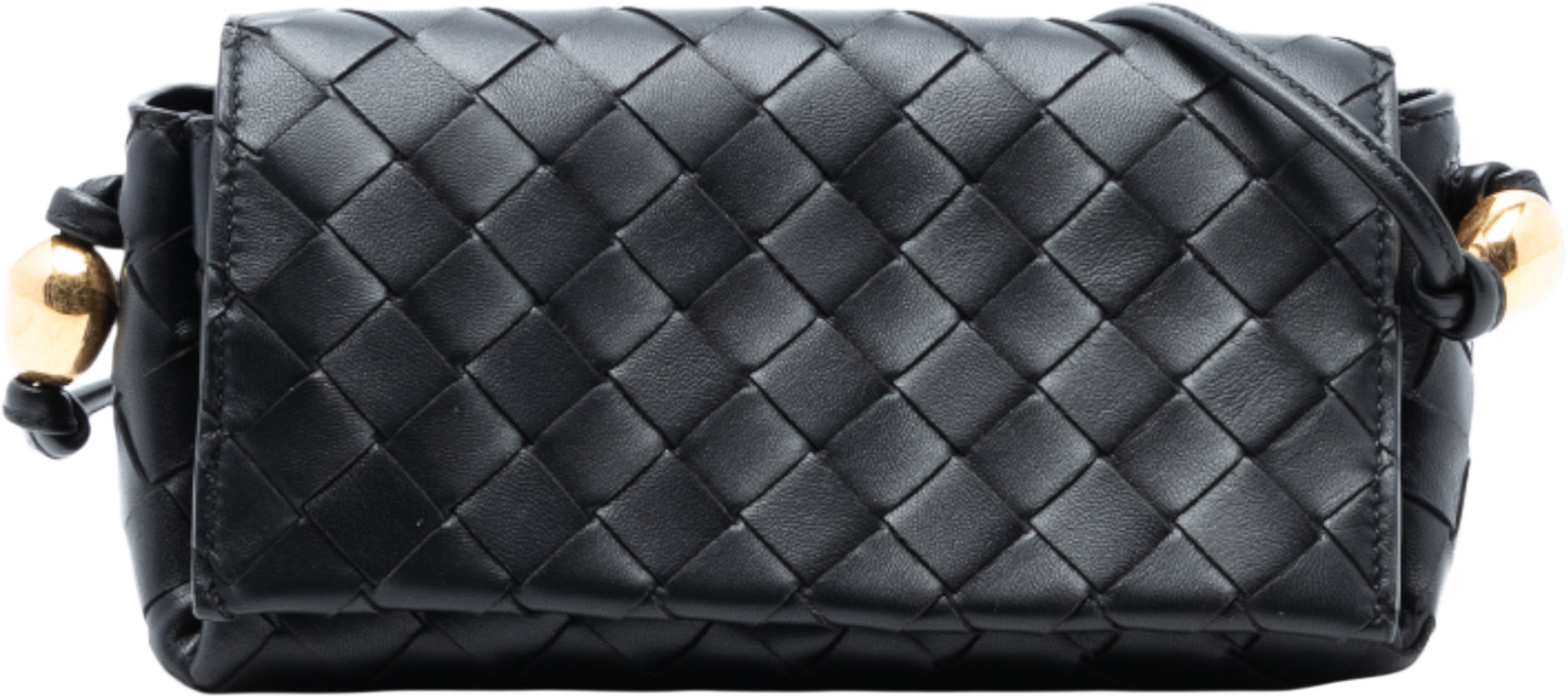 Bottega Veneta Nappa Intrecciato Pouch On Strap Crossbody, från Luxclusif, i färgen black. Klicka för att öppna bilden i stort format