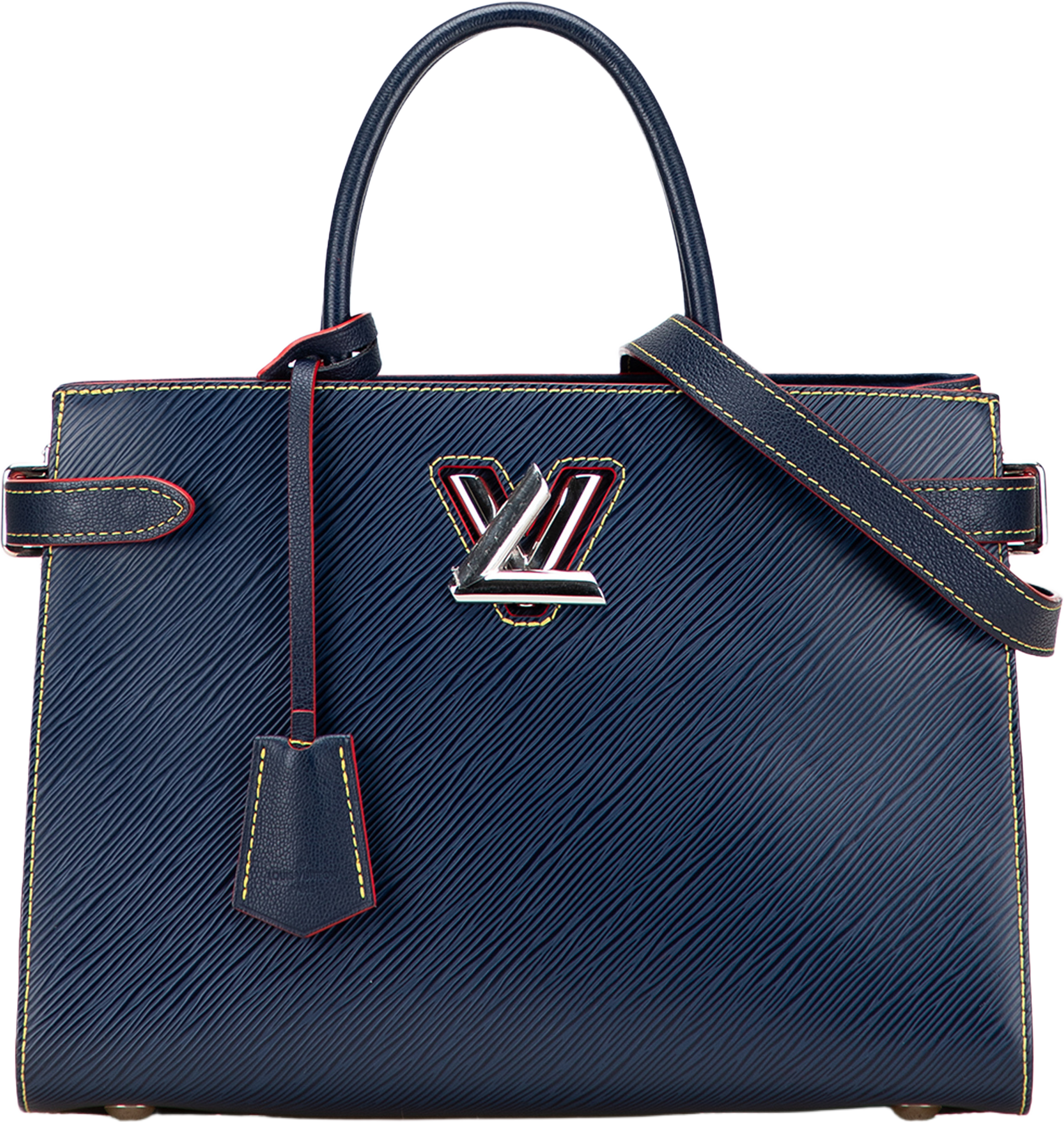 Louis Vuitton Epi Twist Satchel, från Luxclusif, i färgen blue. Klicka för att öppna bilden i stort format