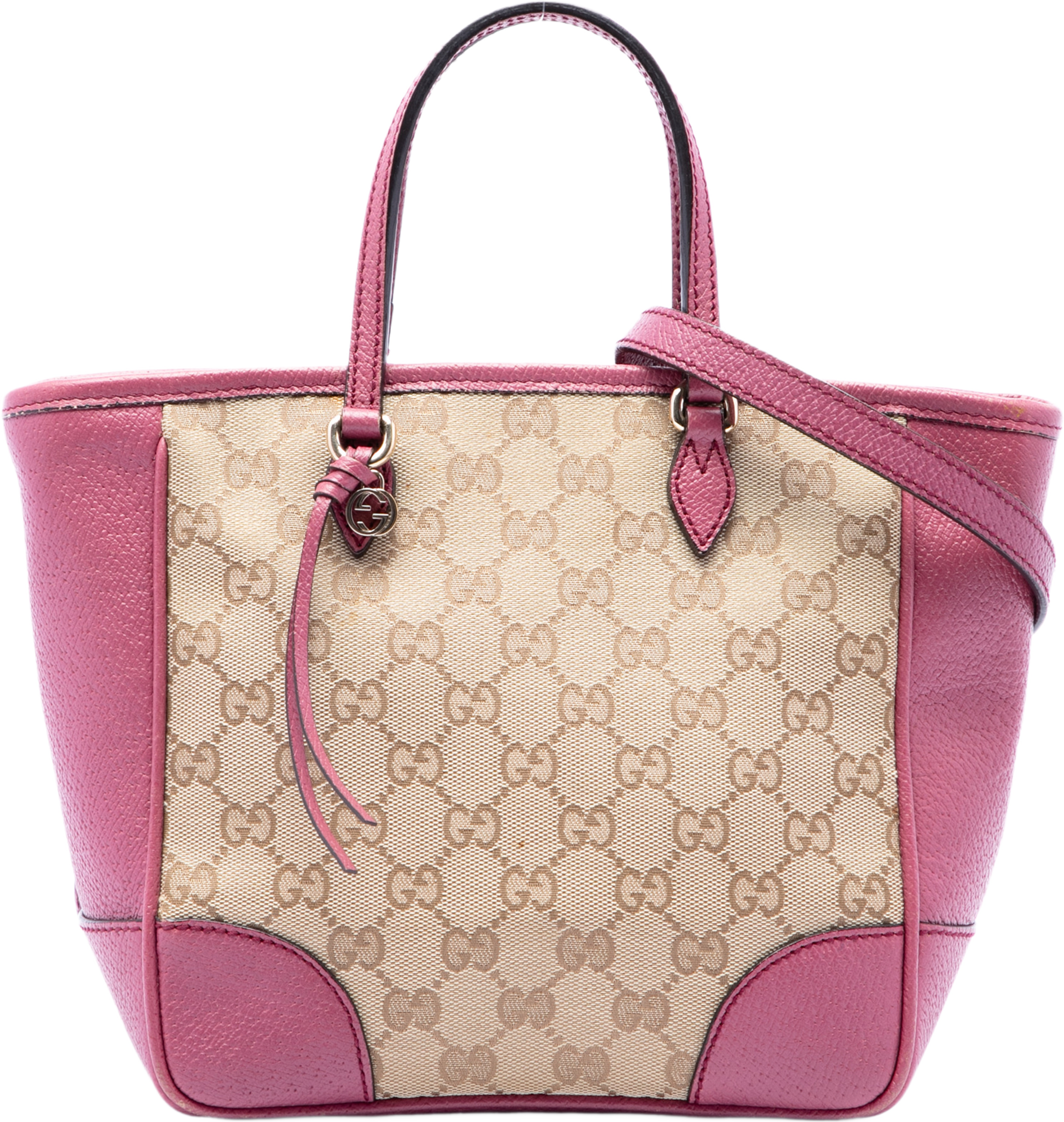Gucci Small Gg Canvas Bree Satchel, från Luxclusif, i färgen rosa. Klicka för att öppna bilden i stort format