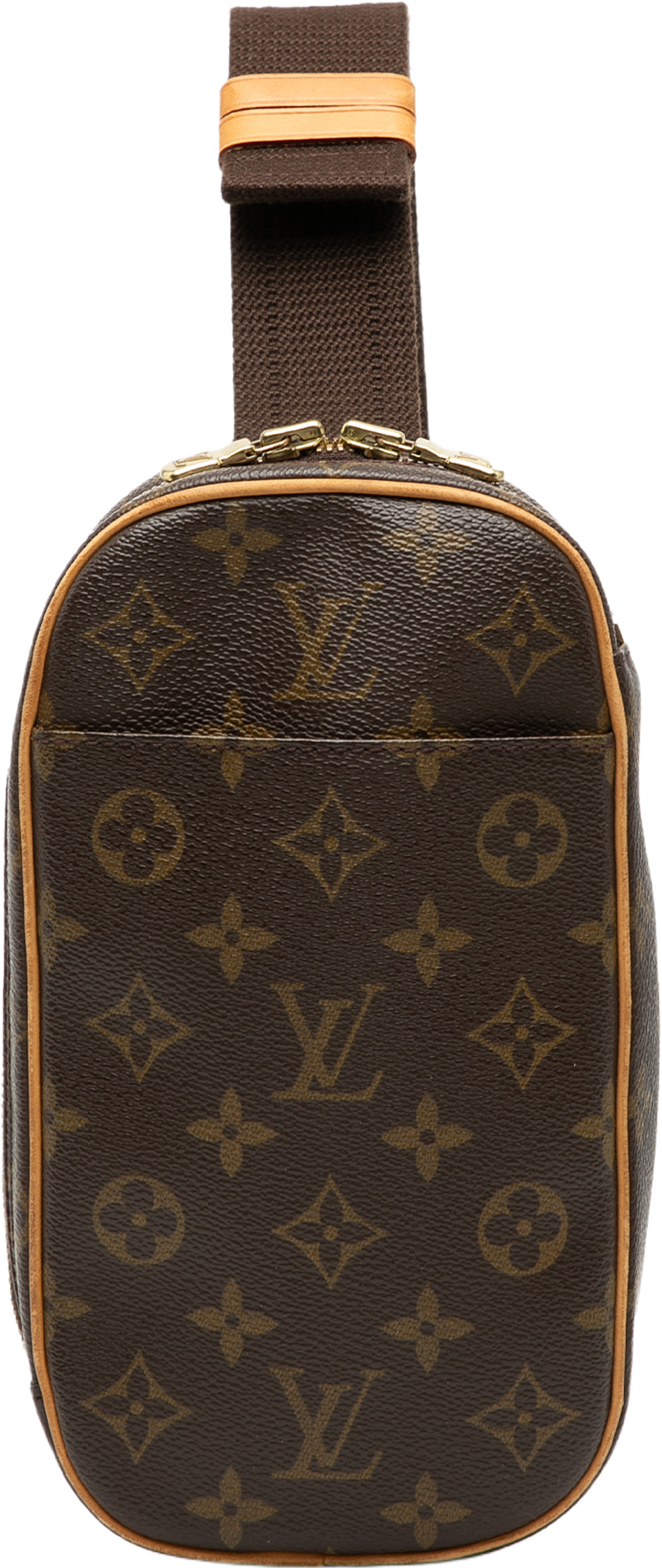 Louis Vuitton Monogram Pochette Gange, från Luxclusif, i färgen brown. Klicka för att öppna bilden i stort format
