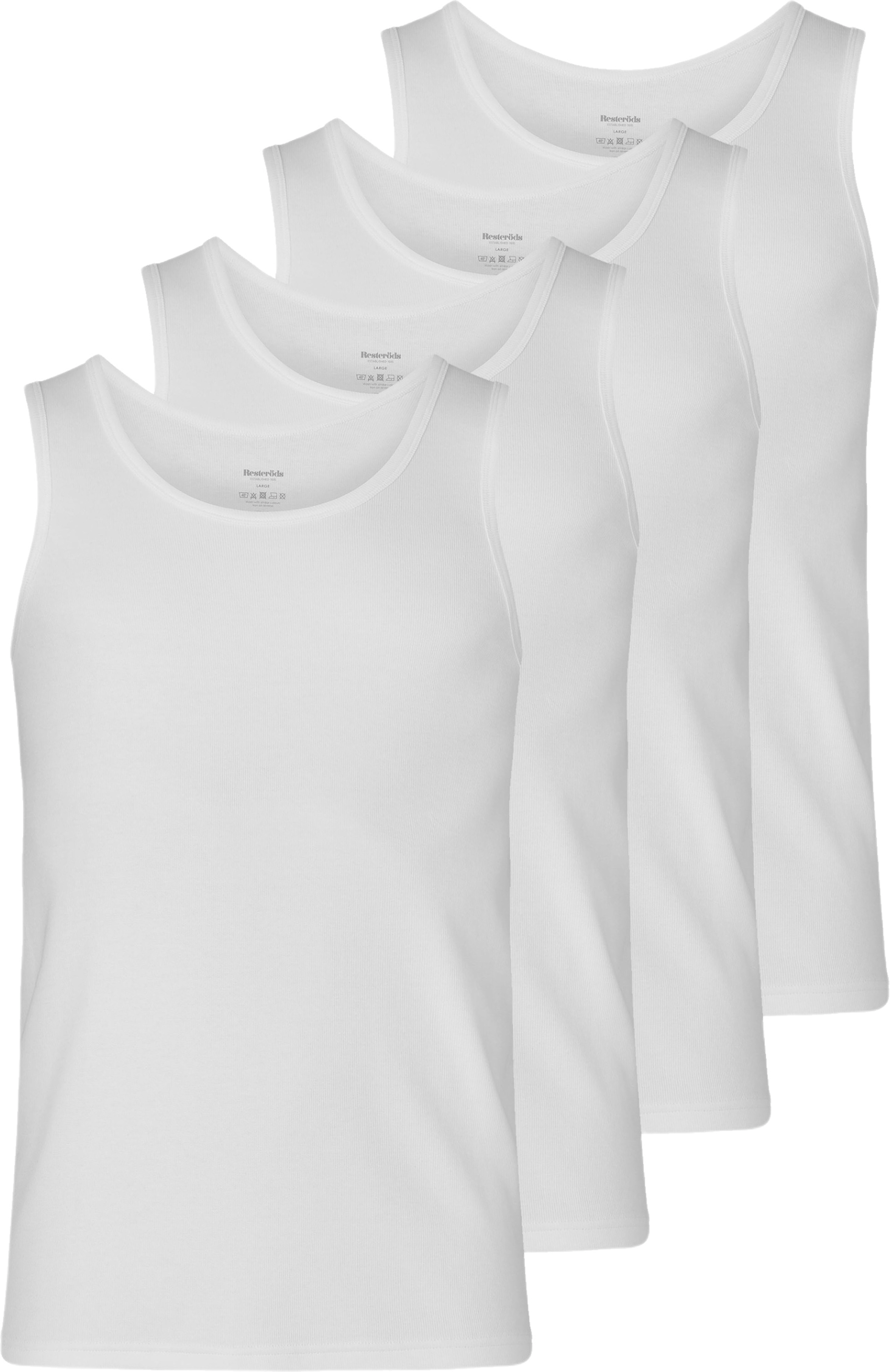 Bambu, Linne "rib", 4-pack, Svart