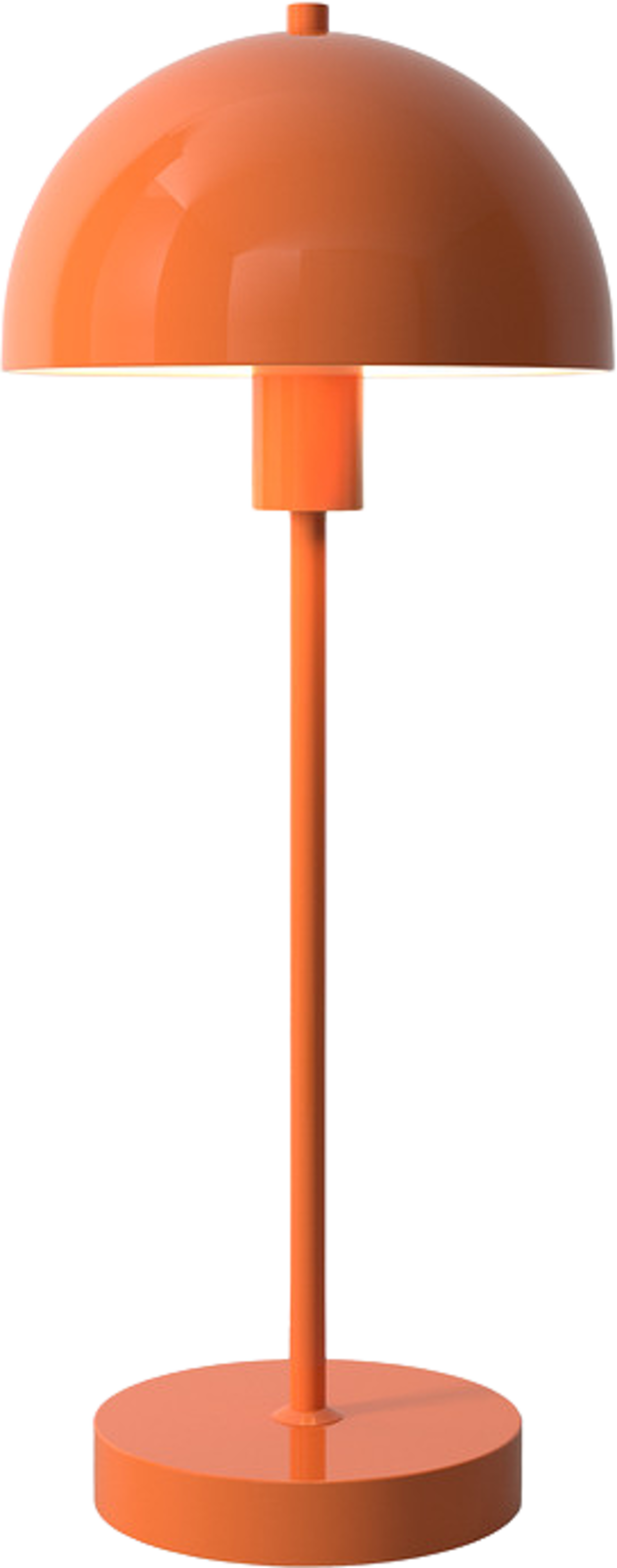 Bordslampa Vienda, från Herstal, i färgen mandarin. Klicka för att öppna bilden i stort format