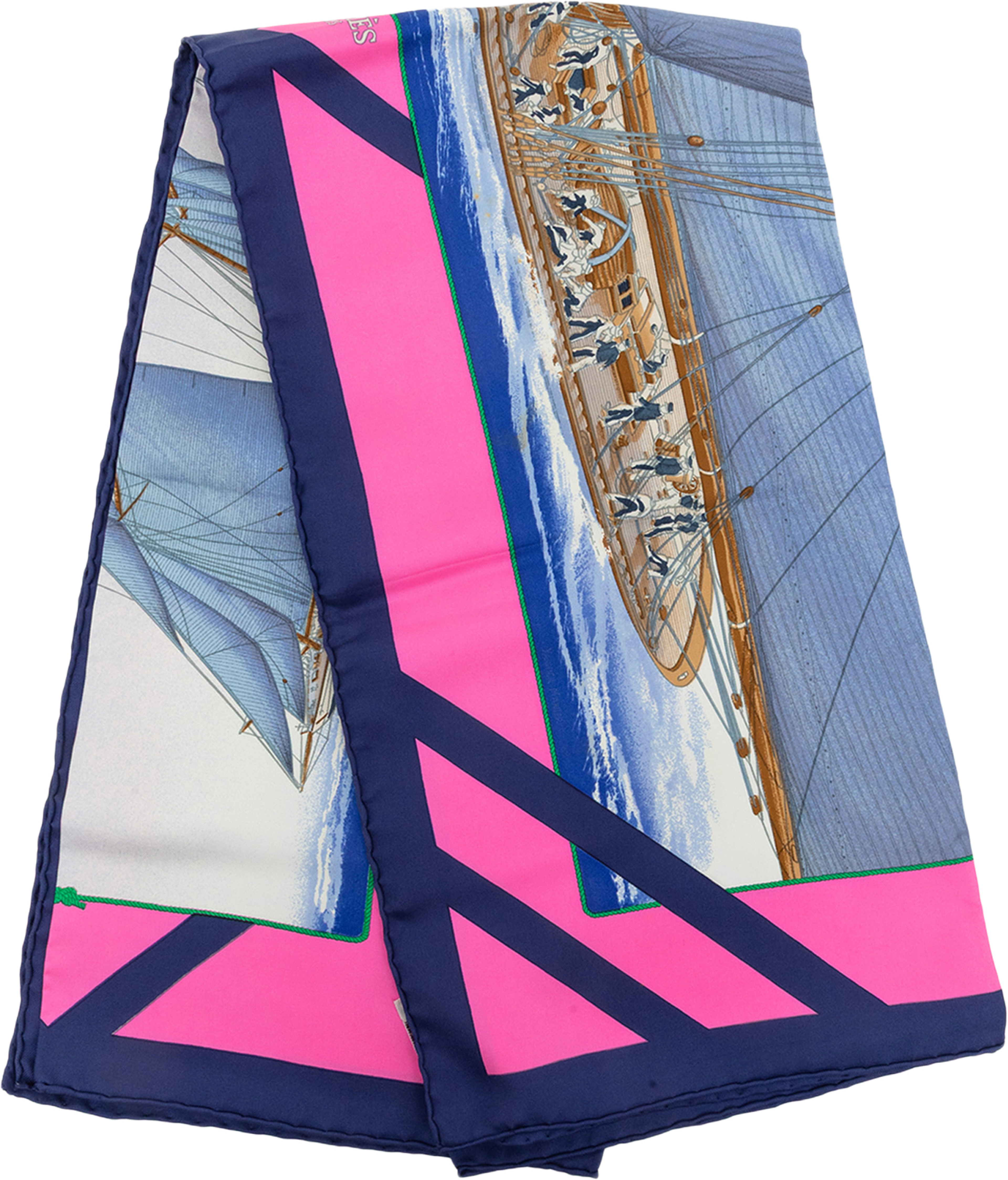 Hermès Rafales Silk Scarf 90, från Luxclusif, i färgen blå. Klicka för att öppna bilden i stort format