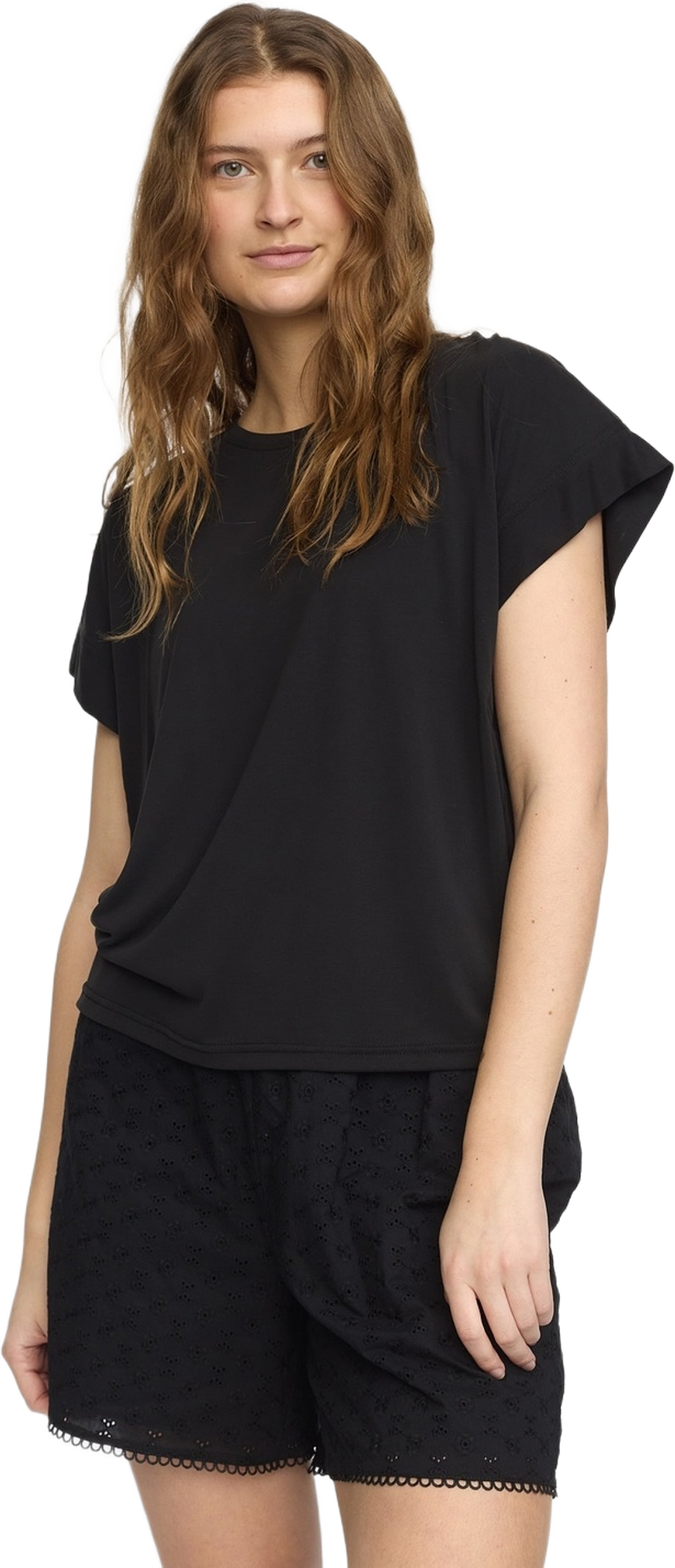 Srella Boxy T-shirt - Black, från Soft Rebels, i färgen black. Klicka för att öppna bilden i stort format