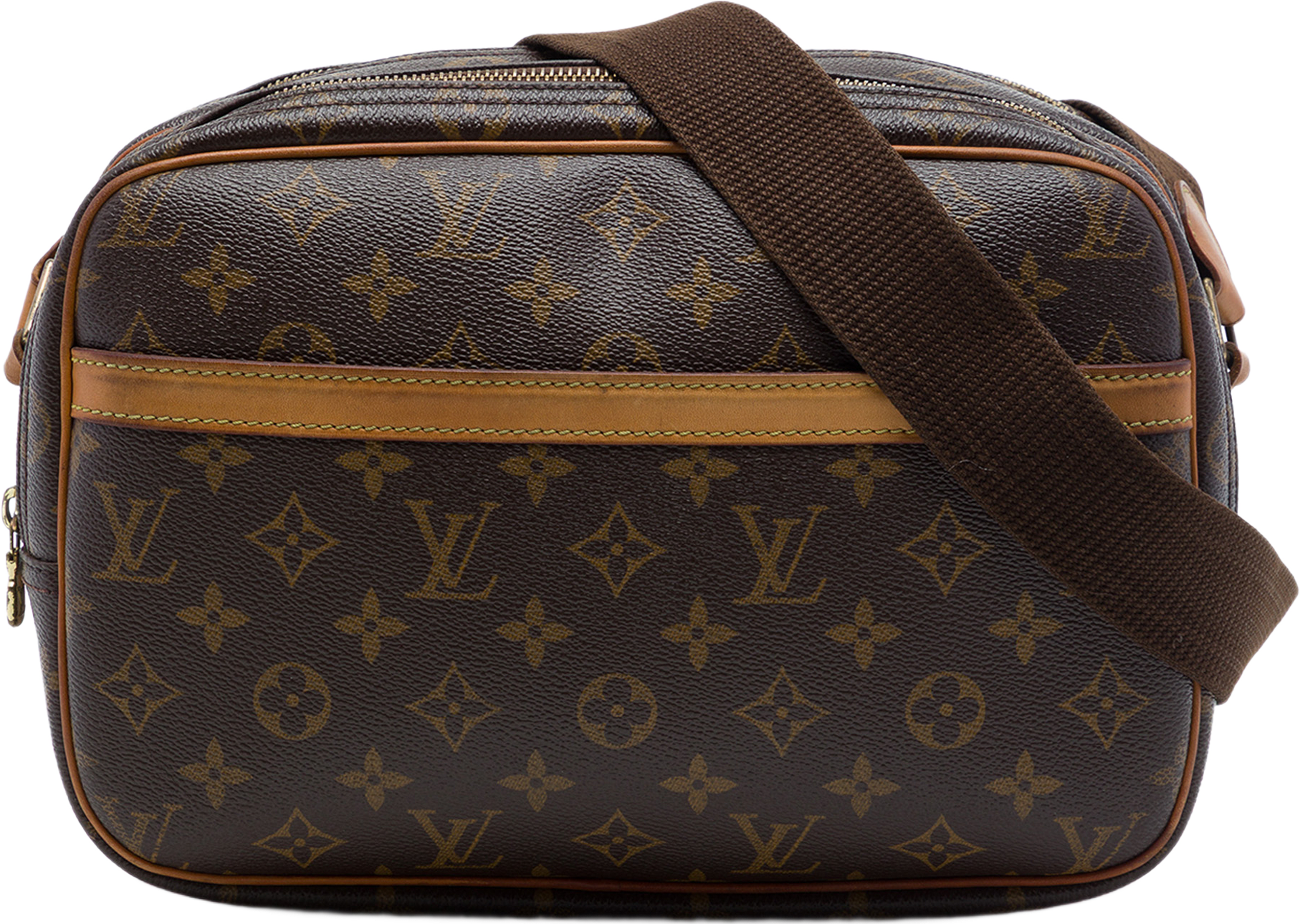 Louis Vuitton Monogram Reporter Pm, från Luxclusif, i färgen brun. Klicka för att öppna bilden i stort format