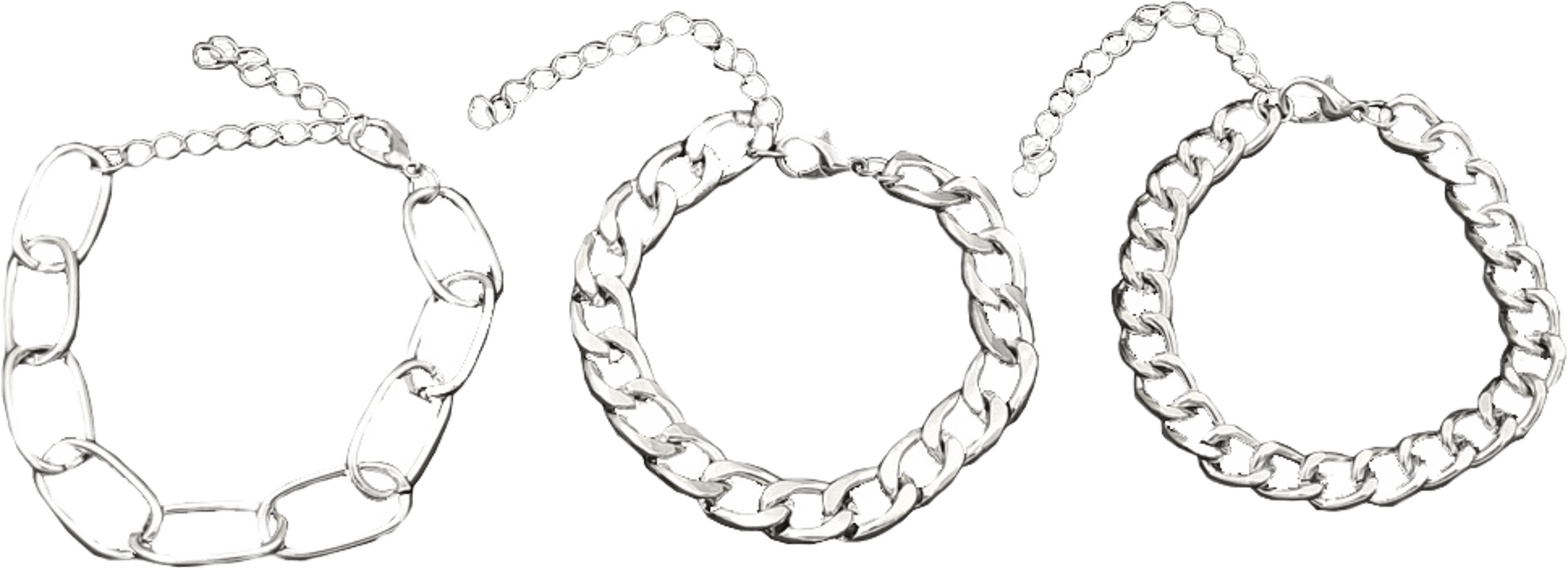 3 Pack Armband Olika Modeller Kedjor