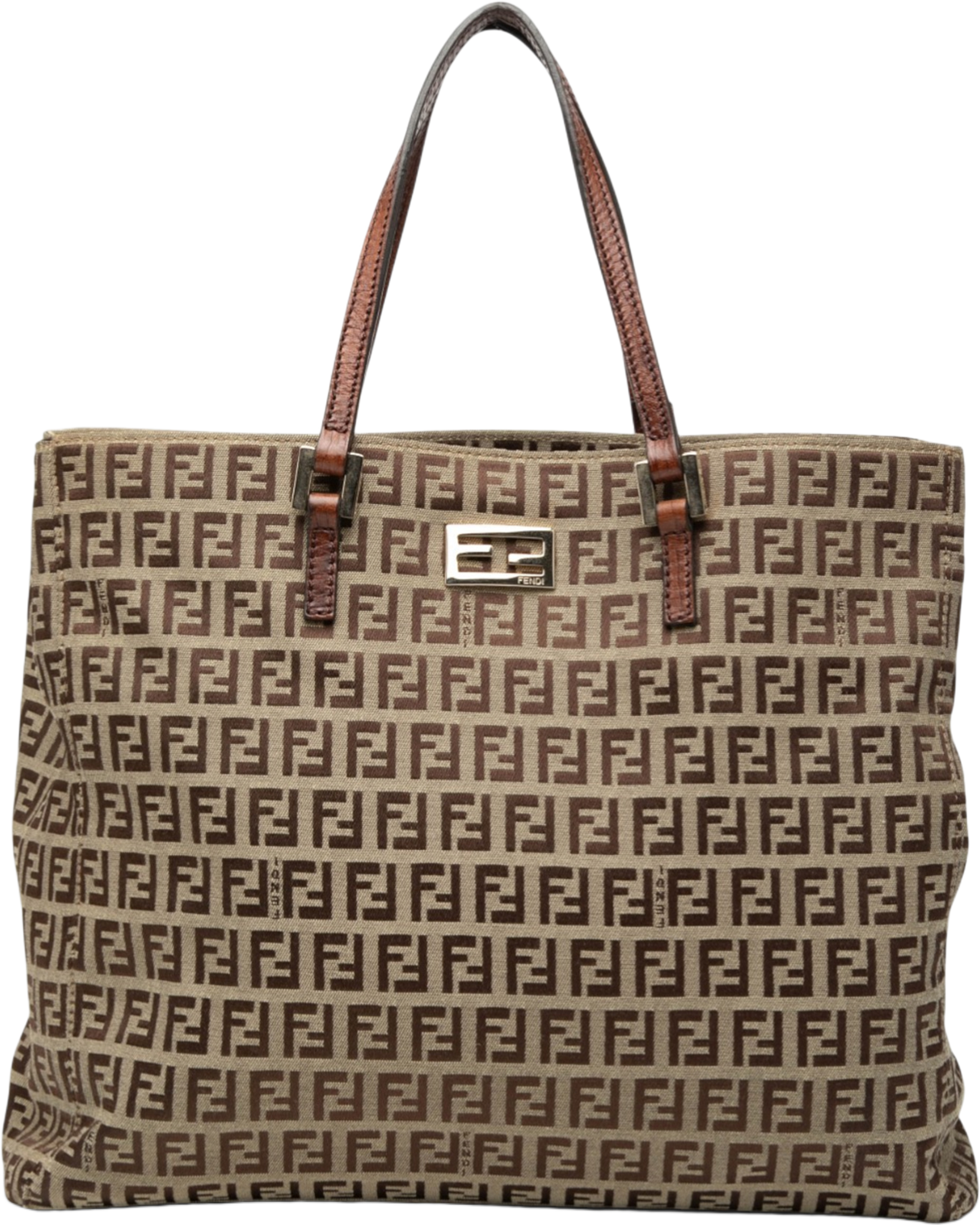 Fendi Zucchino Canvas Tote, från Luxclusif, i färgen beige. Klicka för att öppna bilden i stort format
