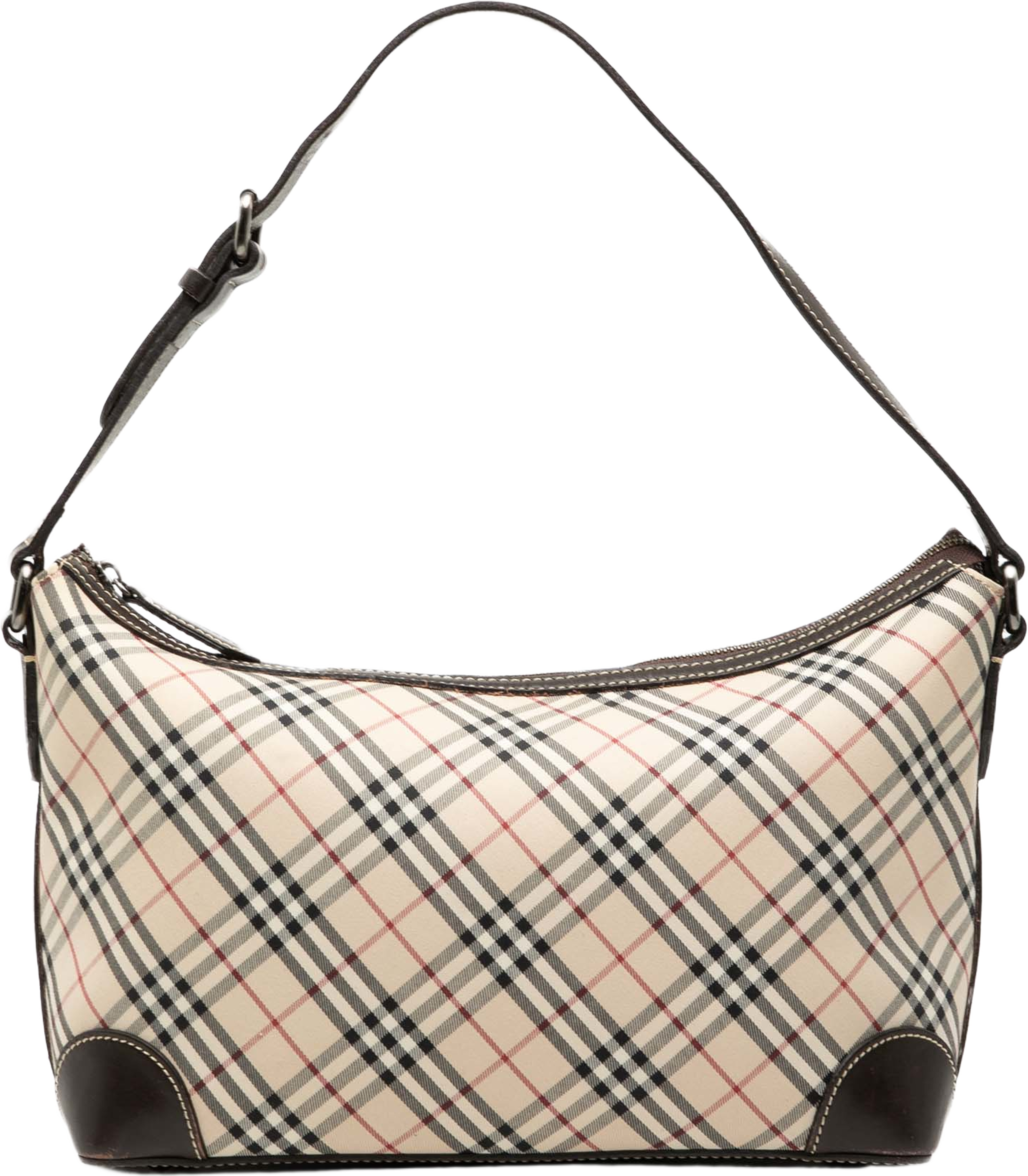 Burberry Nova Check Canvas Shoulder Bag, från Luxclusif, i färgen beige. Klicka för att öppna bilden i stort format