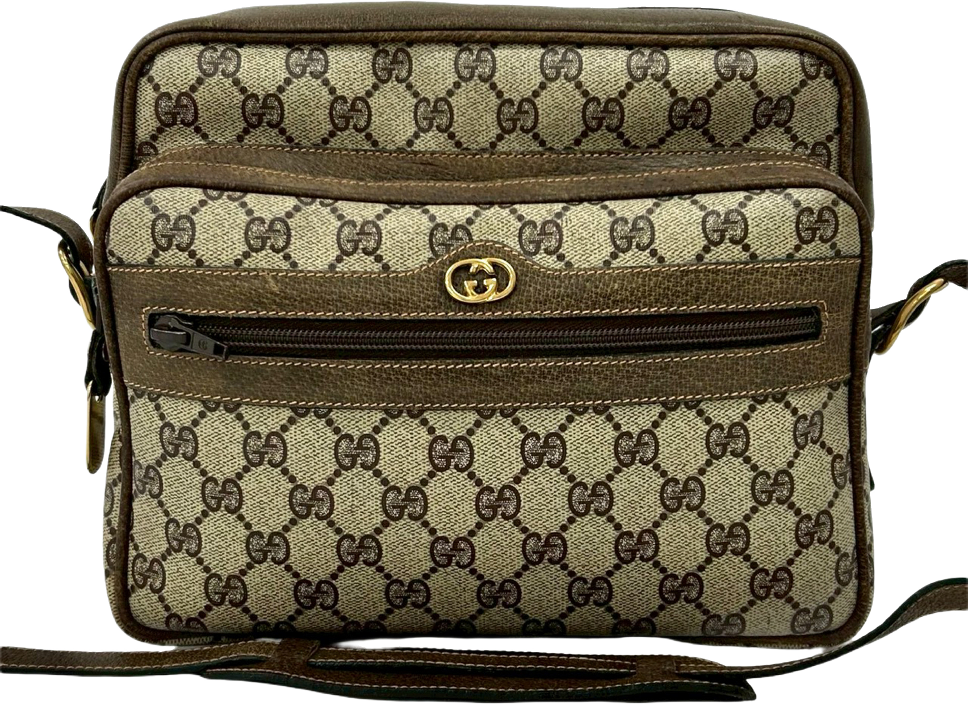 Gucci Gg Supreme Crossbody, från Luxclusif, i färgen beige. Klicka för att öppna bilden i stort format