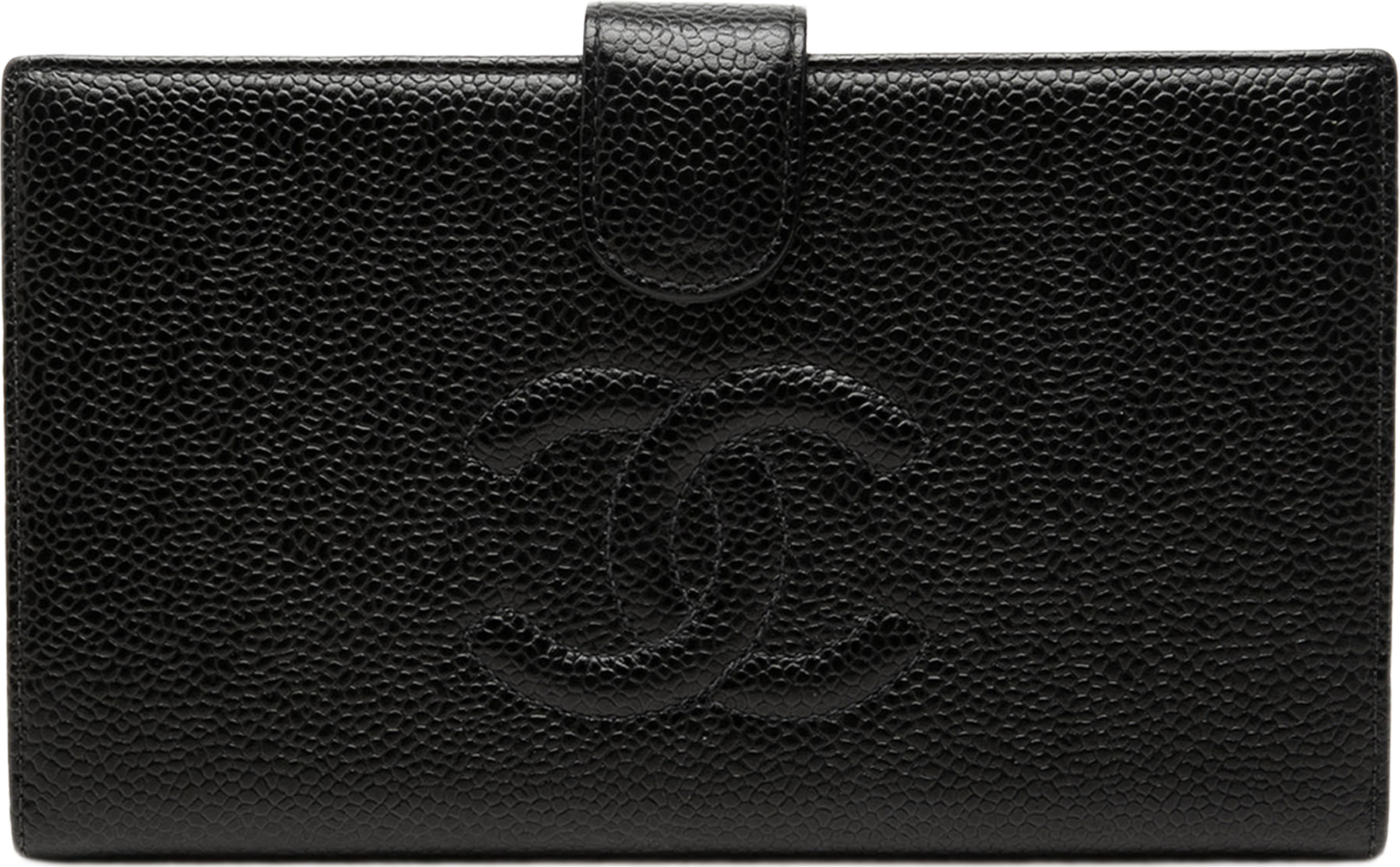Chanel Cc Caviar French Long Wallet, från Luxclusif, i färgen svart. Klicka för att öppna bilden i stort format