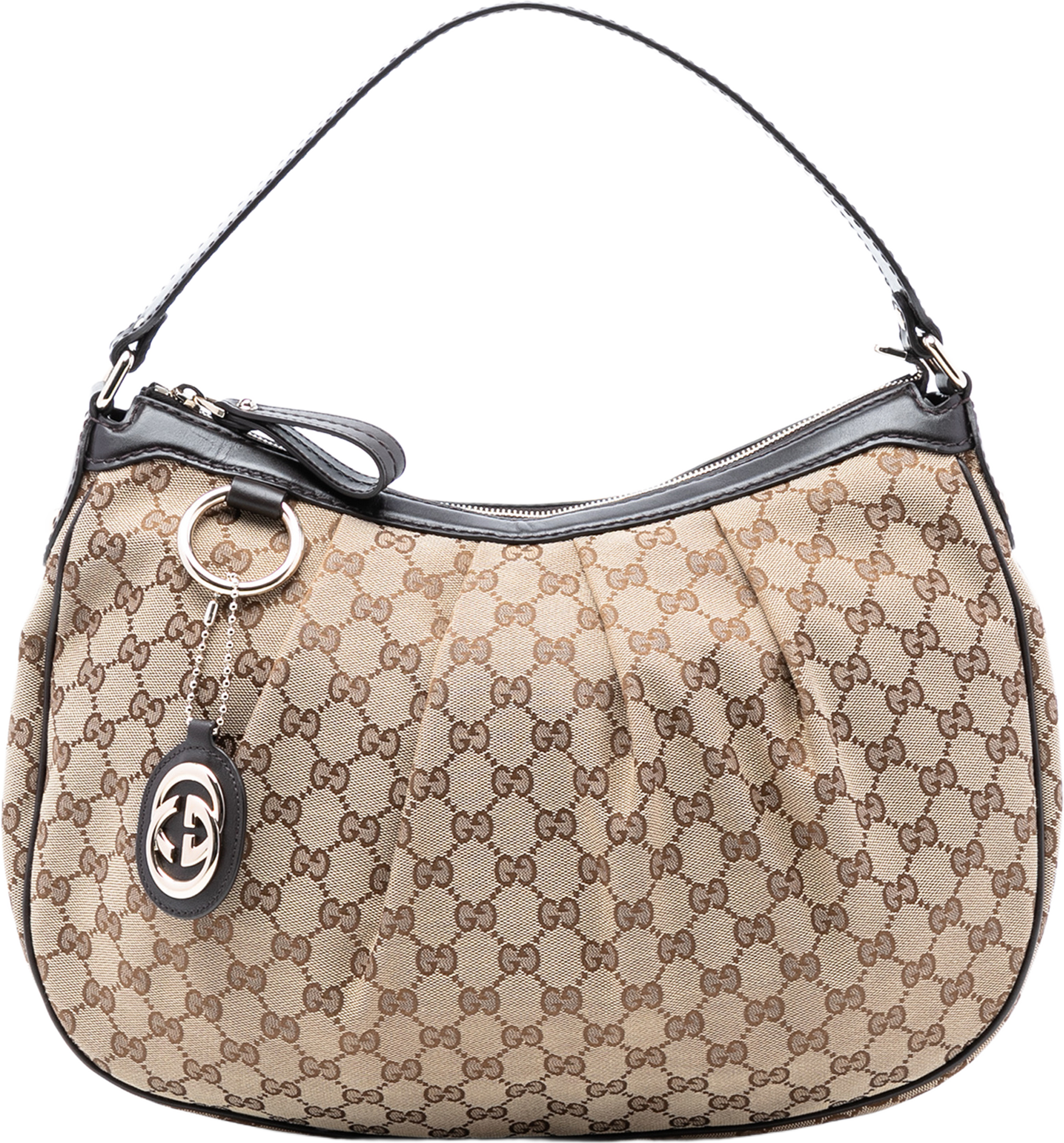 Gucci Gg Canvas Sukey Shoulder Bag, från Luxclusif, i färgen beige. Klicka för att öppna bilden i stort format