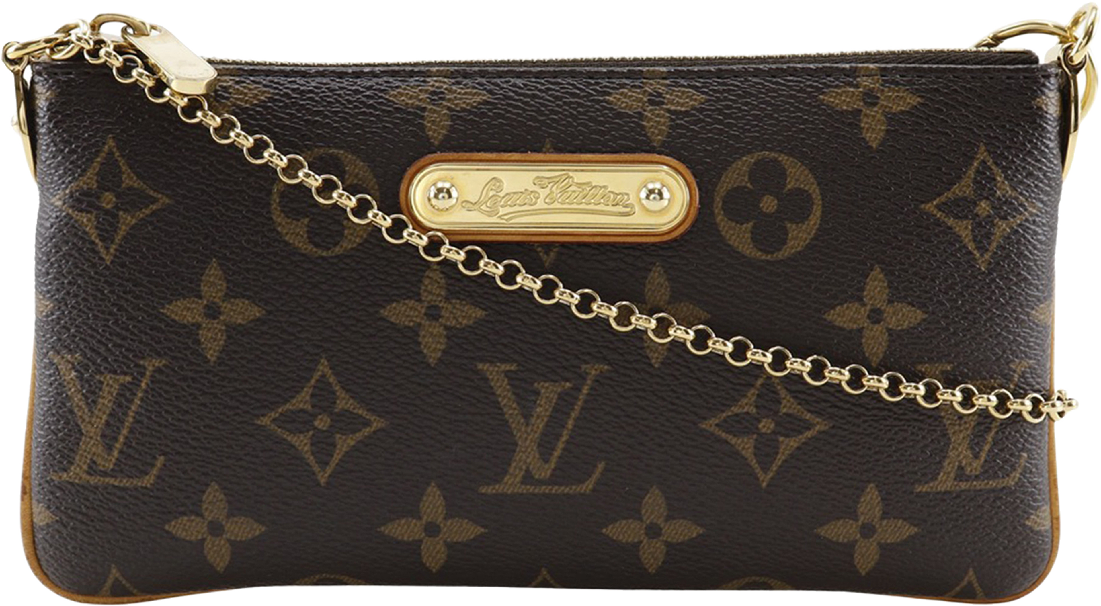 Louis Vuitton Monogram Pochette Milla Mm, från Luxclusif, i färgen brown. Klicka för att öppna bilden i stort format