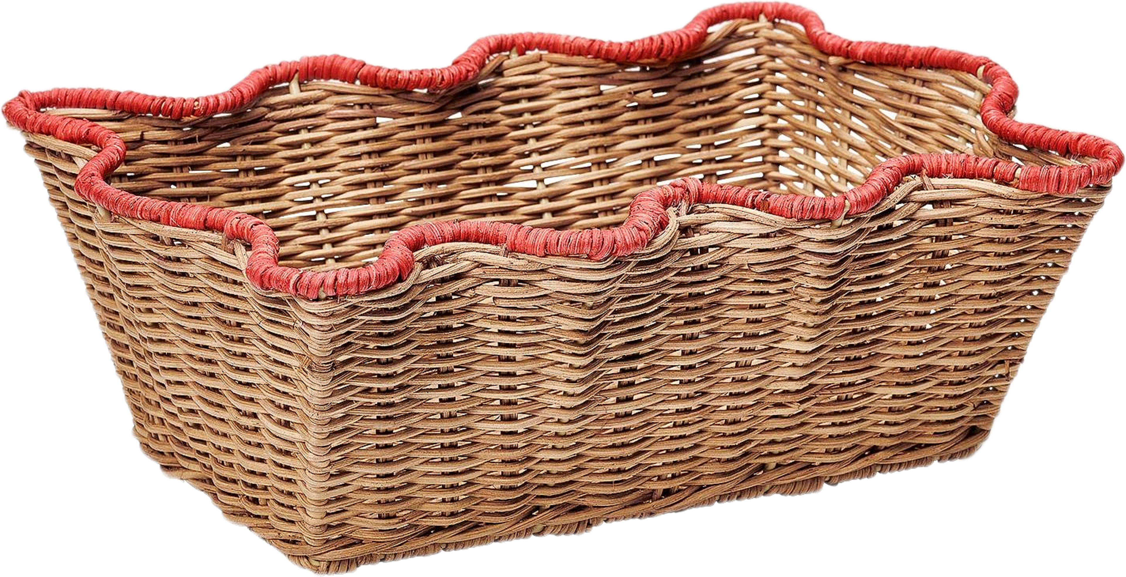 Scallop Rottingkorg - 20x30x9 Cm, från Pick A Poppy, i färgen red. Klicka för att öppna bilden i stort format