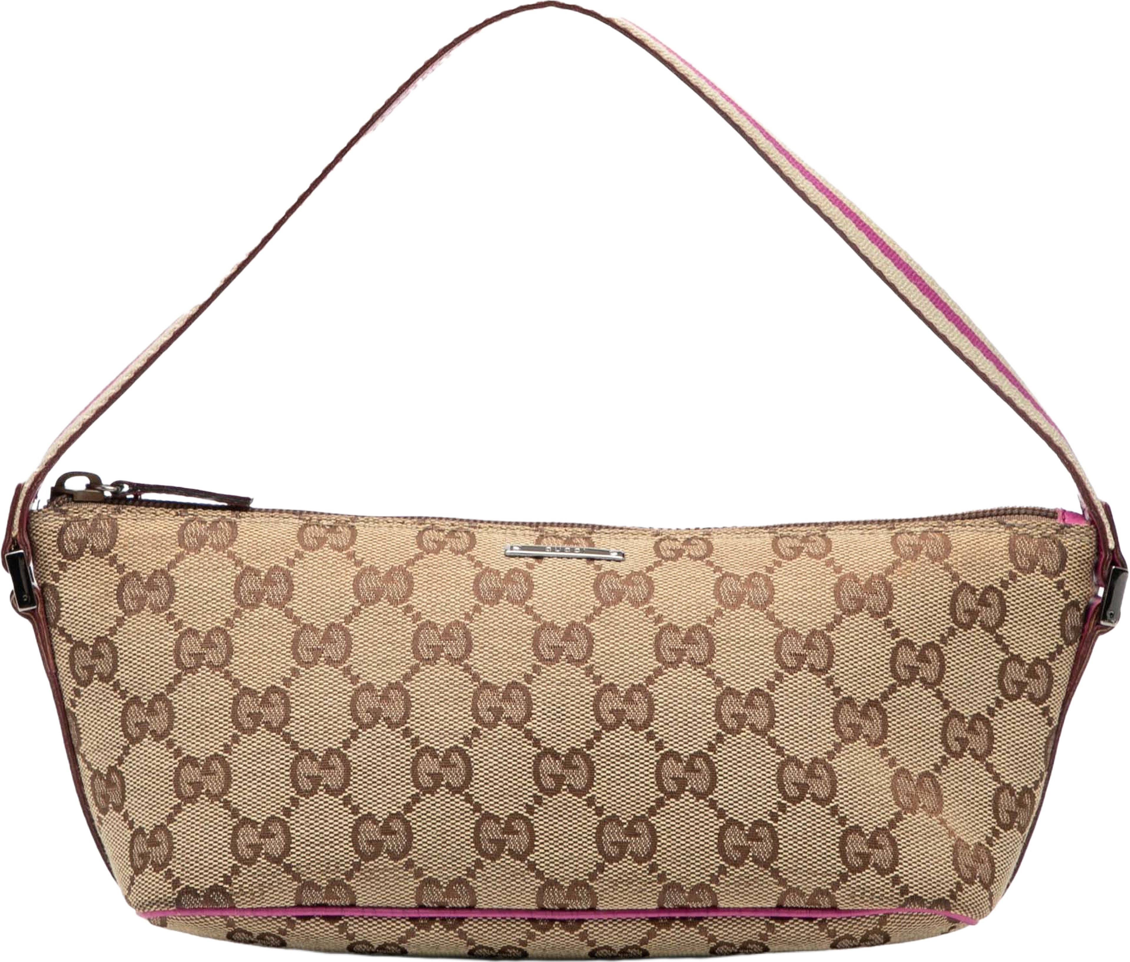 Gucci Gg Canvas Web Boat, från Luxclusif, i färgen beige. Klicka för att öppna bilden i stort format