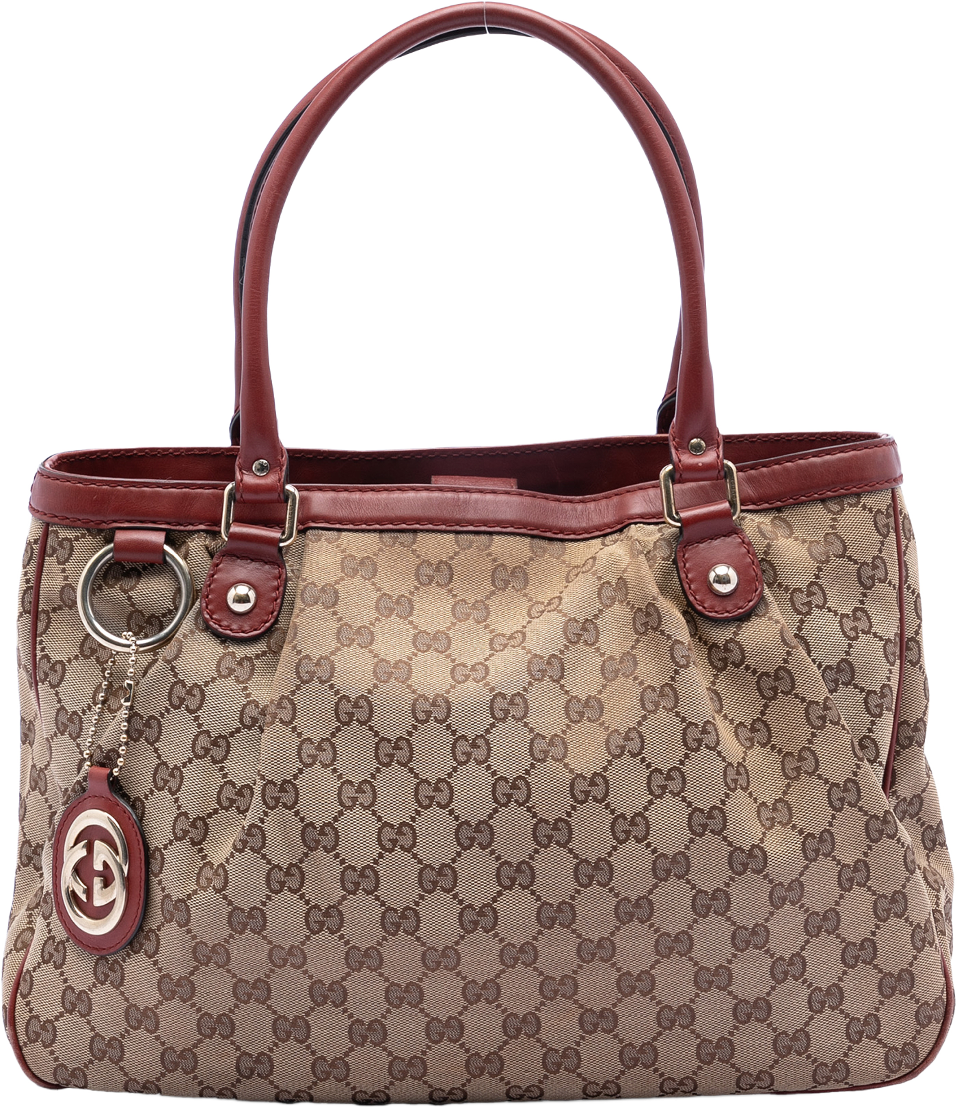 Gucci Gg Canvas Sukey Tote, från Luxclusif, i färgen beige. Klicka för att öppna bilden i stort format