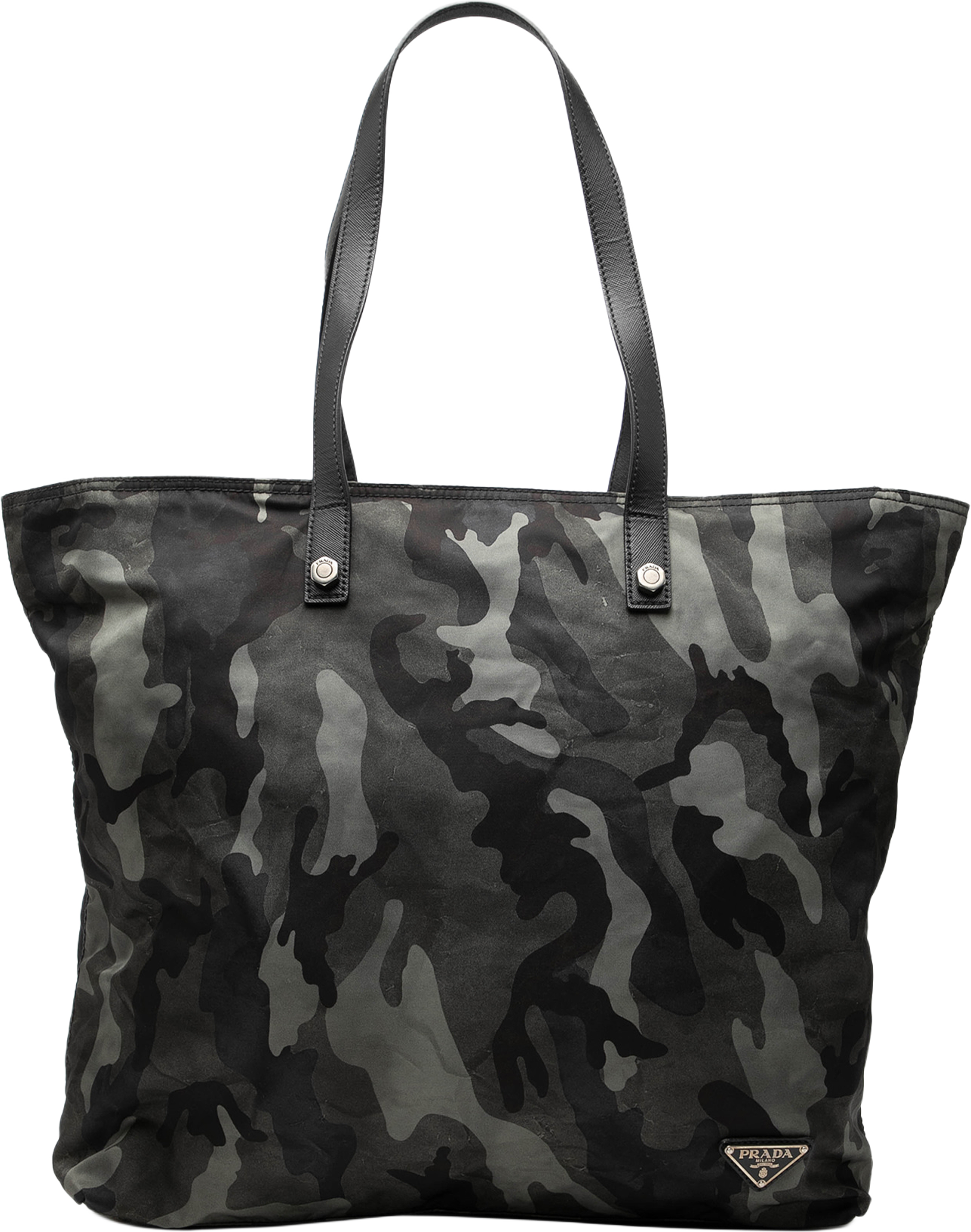 Prada Tessuto Camouflage Tote, från Luxclusif, i färgen gray. Klicka för att öppna bilden i stort format