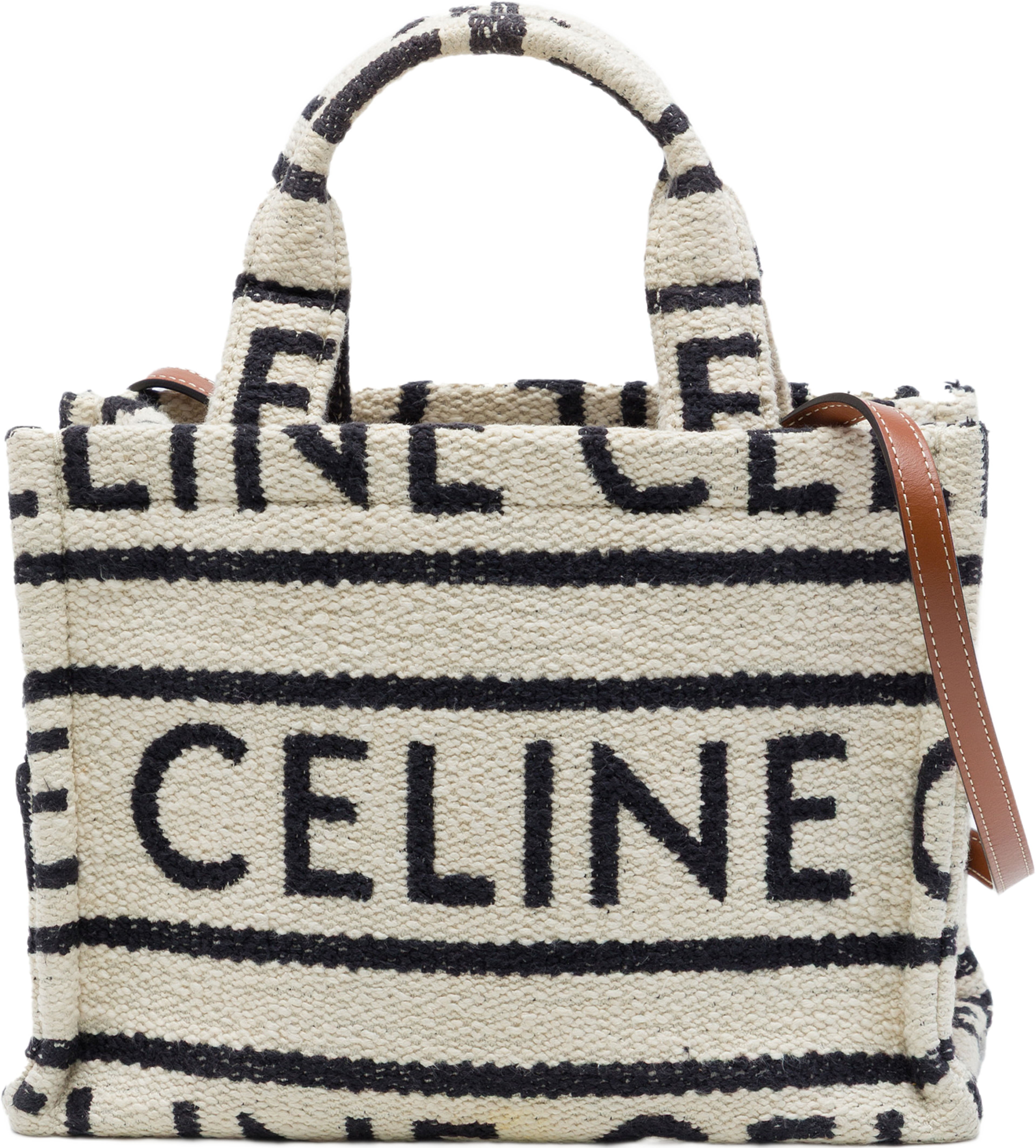 Celine Small Canvas Cabas Thais Satchel, från Luxclusif, i färgen beige. Klicka för att öppna bilden i stort format