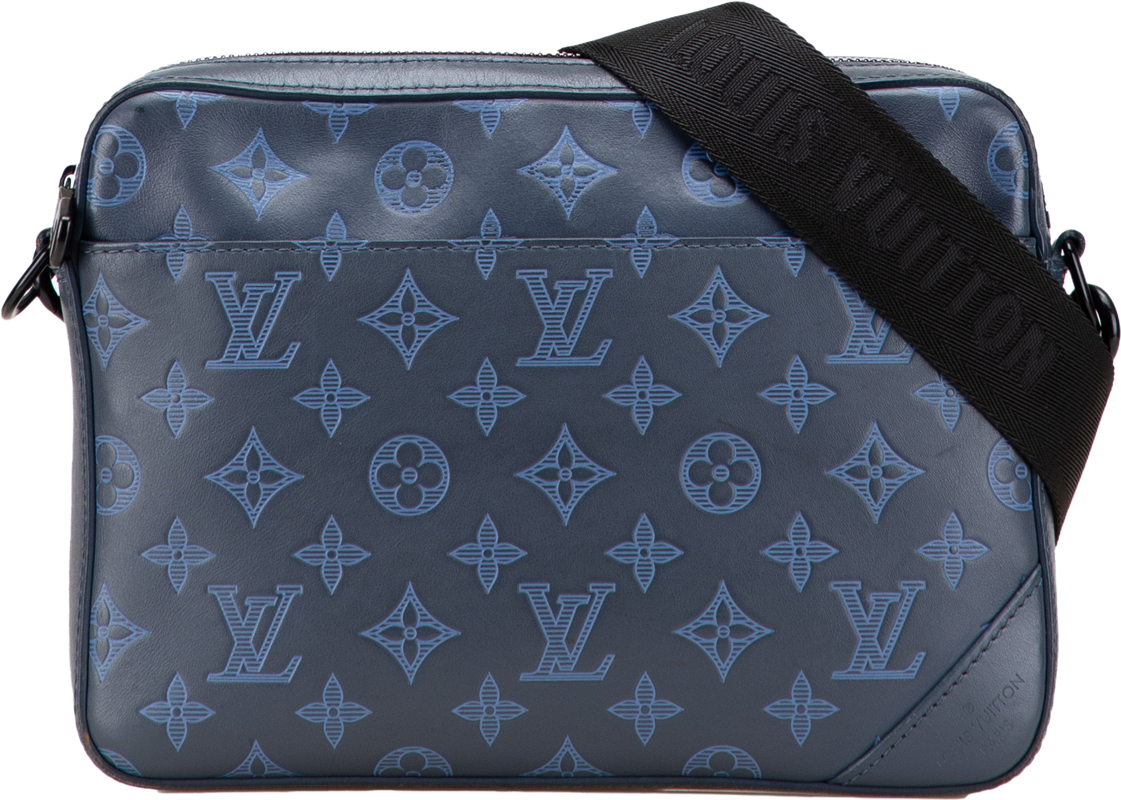Louis Vuitton Monogram Shadow Duo Messenger, från Luxclusif, i färgen navy. Klicka för att öppna bilden i stort format