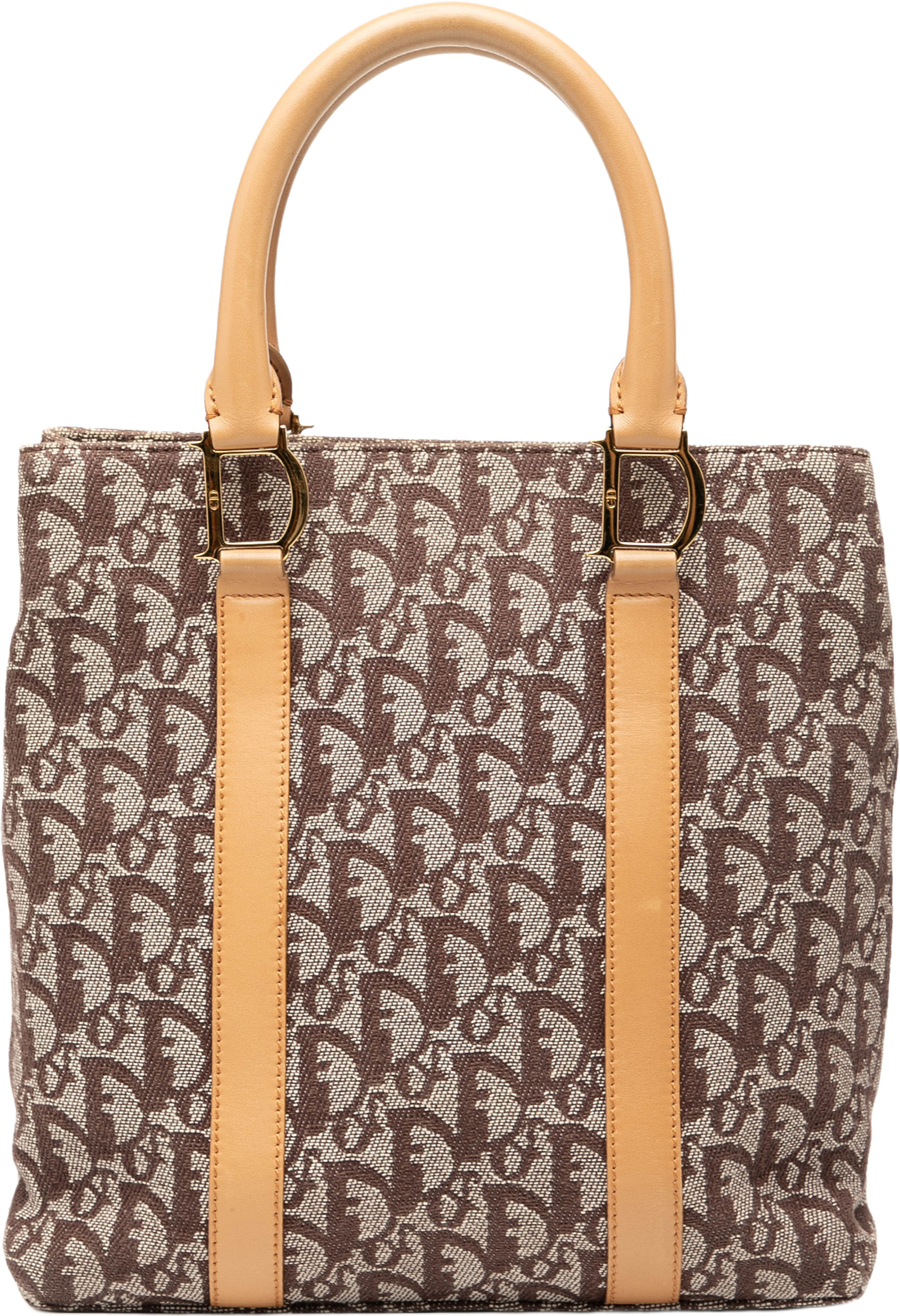 Dior Diorissimo Trotter Canvas Tote, från Luxclusif, i färgen brown. Klicka för att öppna bilden i stort format