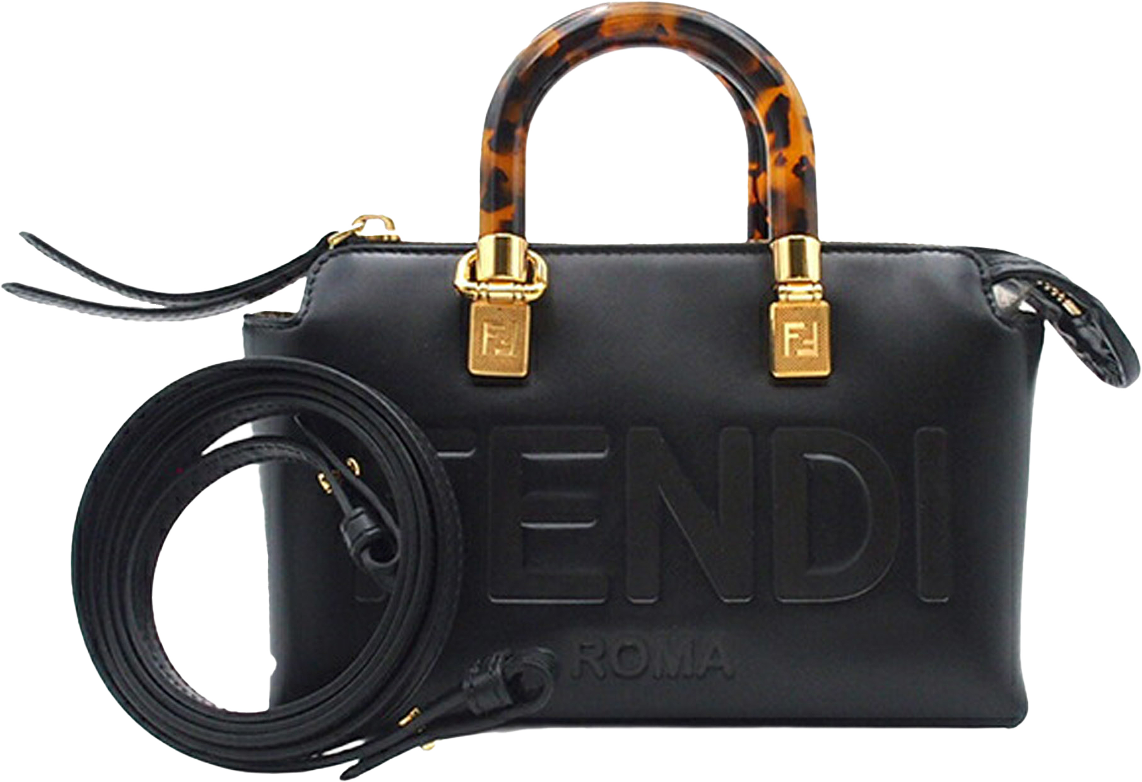 Fendi Mini Leather By The Way Satchel, från Luxclusif, i färgen black. Klicka för att öppna bilden i stort format
