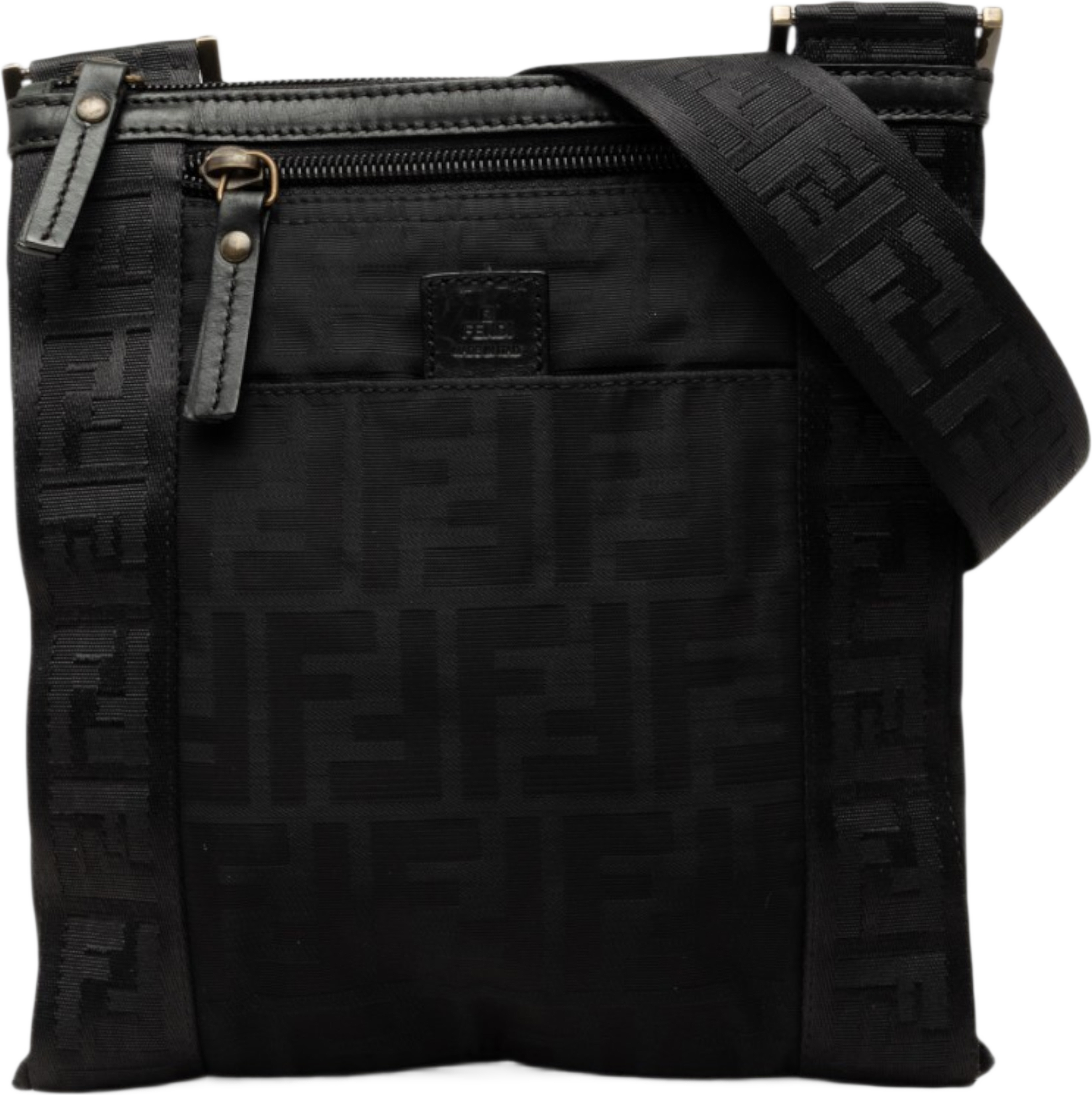 Fendi Zucca Canvas Crossbody, från Luxclusif, i färgen svart. Klicka för att öppna bilden i stort format