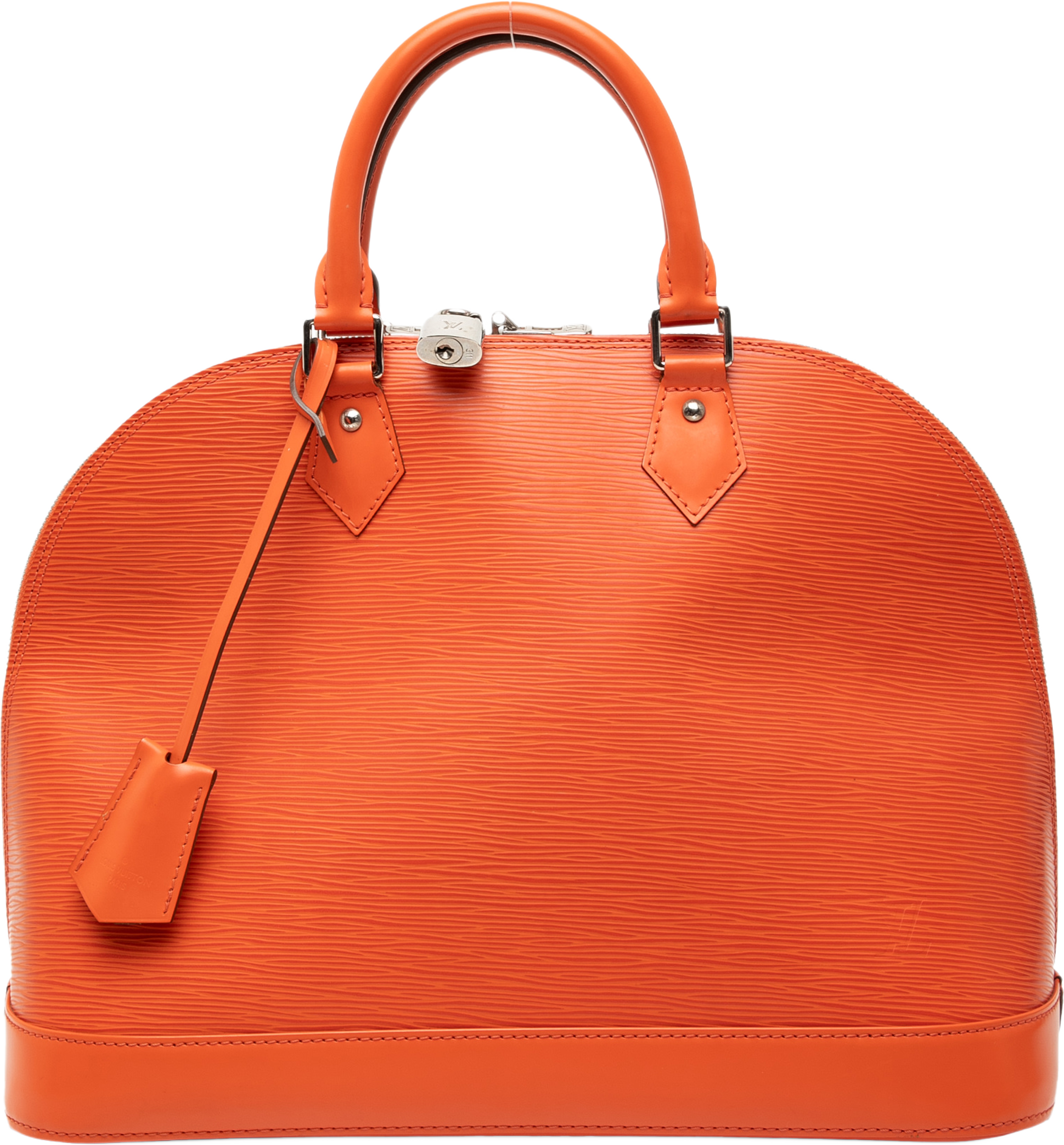 Louis Vuitton Epi Alma Mm, från Luxclusif, i färgen orange. Klicka för att öppna bilden i stort format