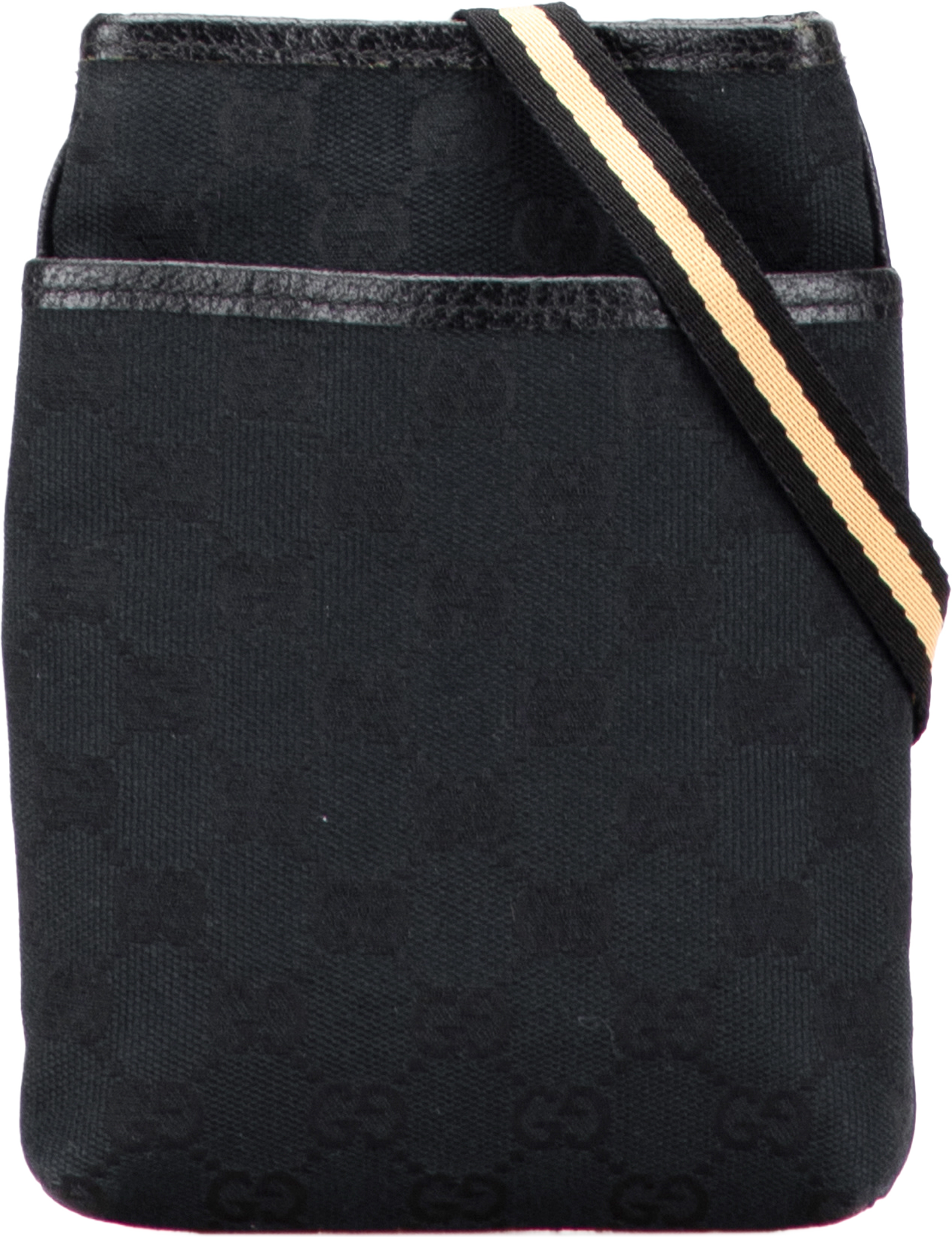 Gucci Gg Canvas Web Crossbody, från Luxclusif, i färgen black. Klicka för att öppna bilden i stort format