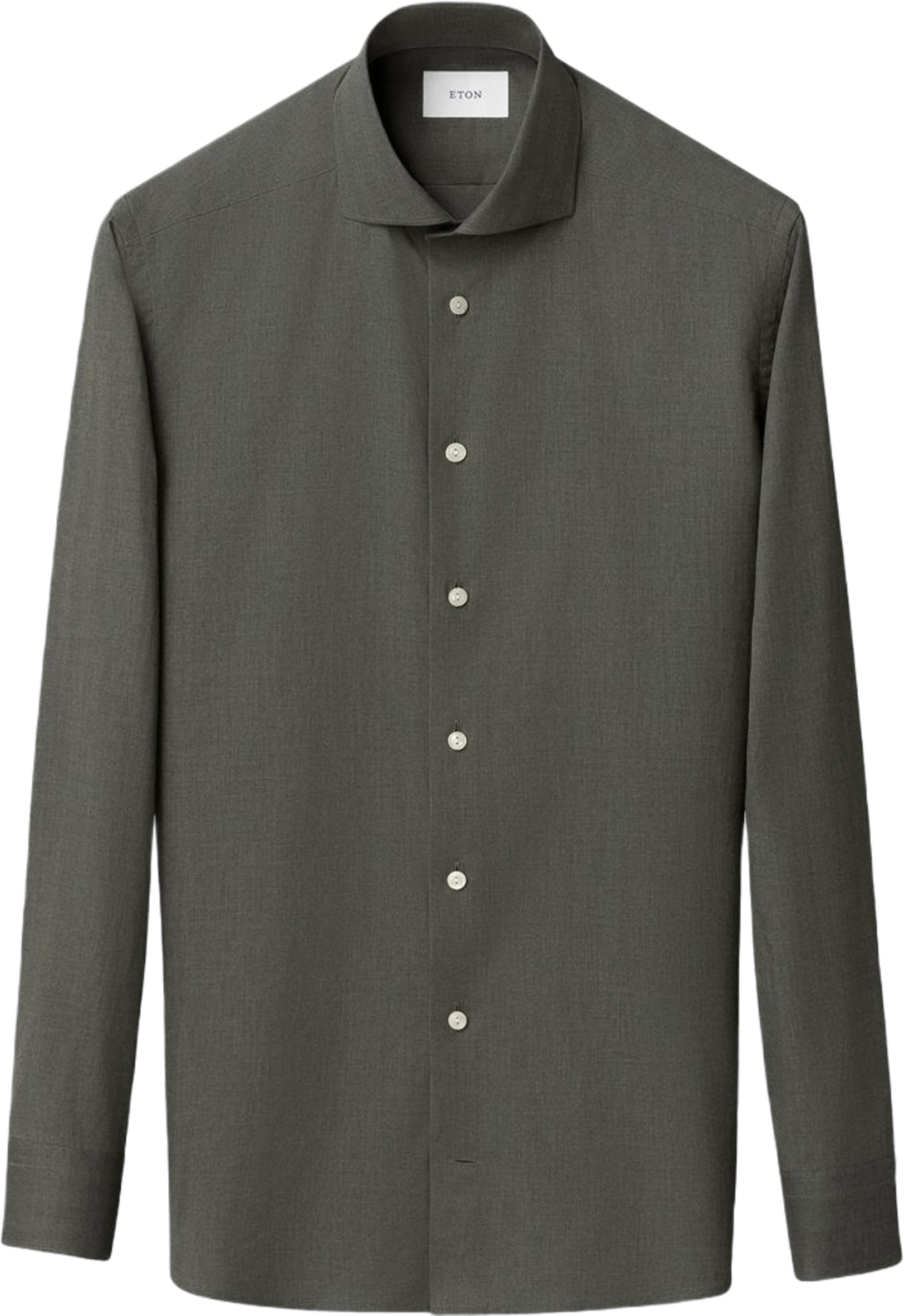 Skjorta I Signature Flanell Slim Fit, från Eton, i färgen dark green. Klicka för att öppna bilden i stort format