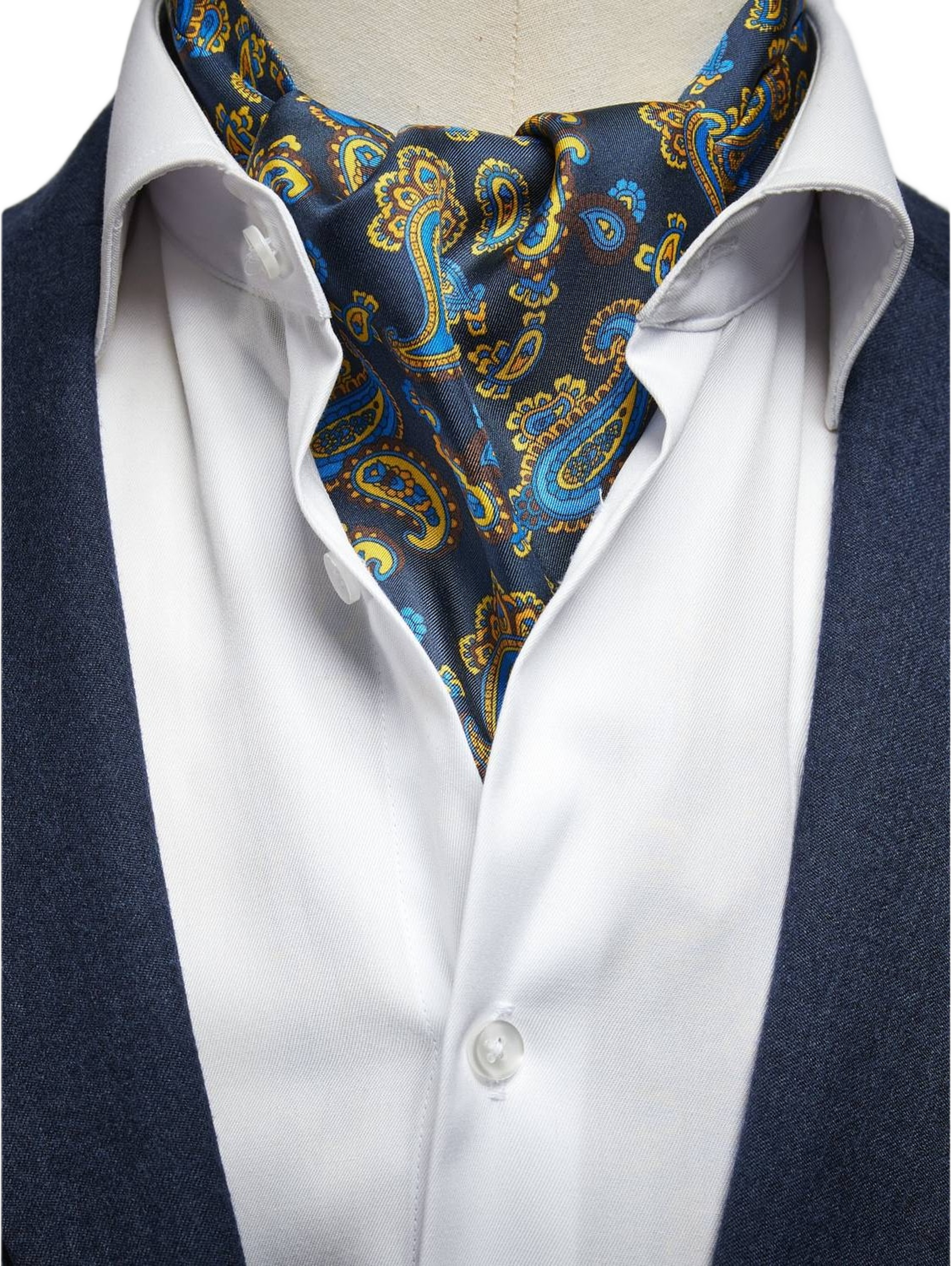 Silk Double Pointed Ascot Paisley