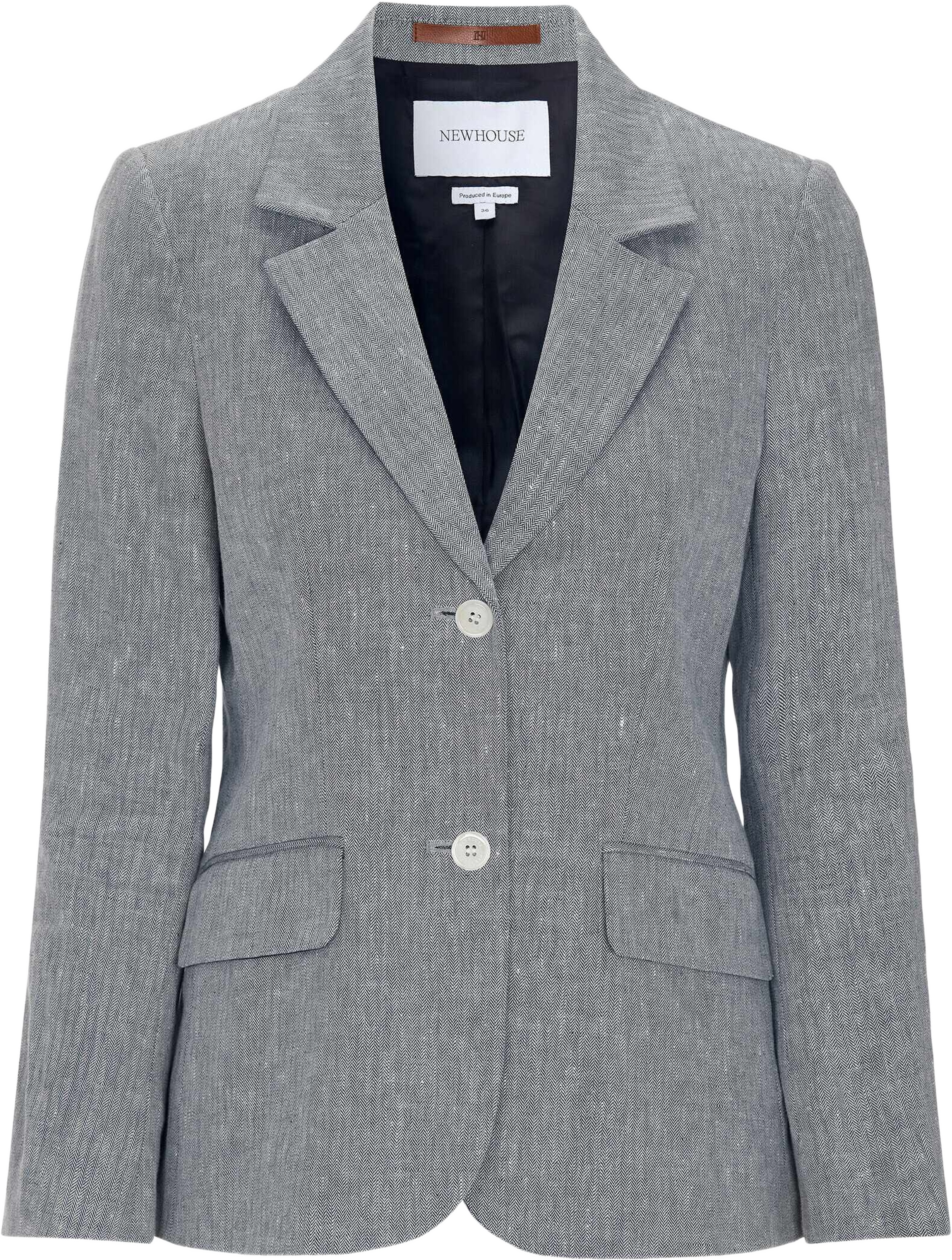 Gemma Linen Blazer, från Newhouse, i färgen marinblå. Klicka för att öppna bilden i stort format
