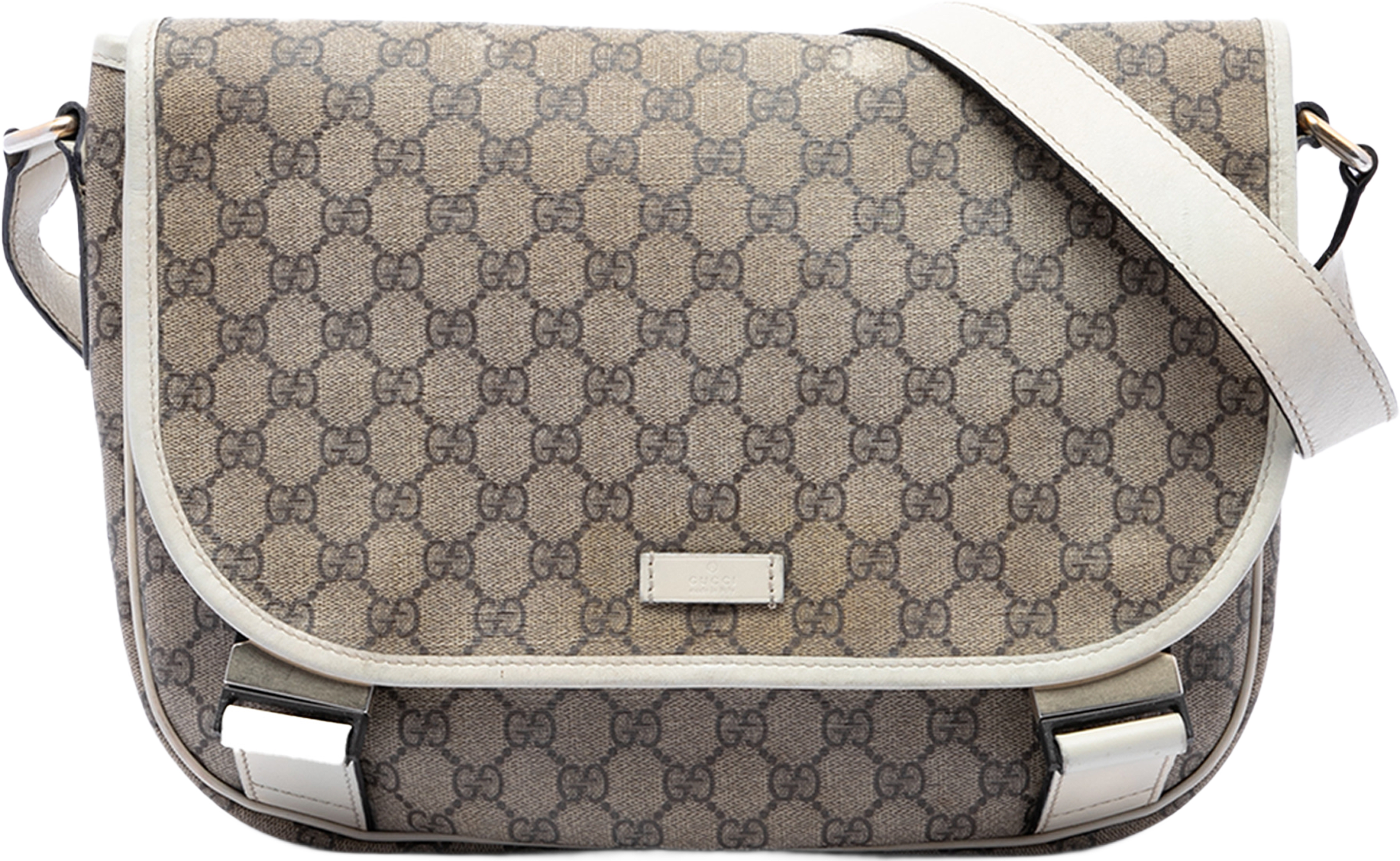 Gucci Gg Supreme Crossbody, från Luxclusif, i färgen beige. Klicka för att öppna bilden i stort format