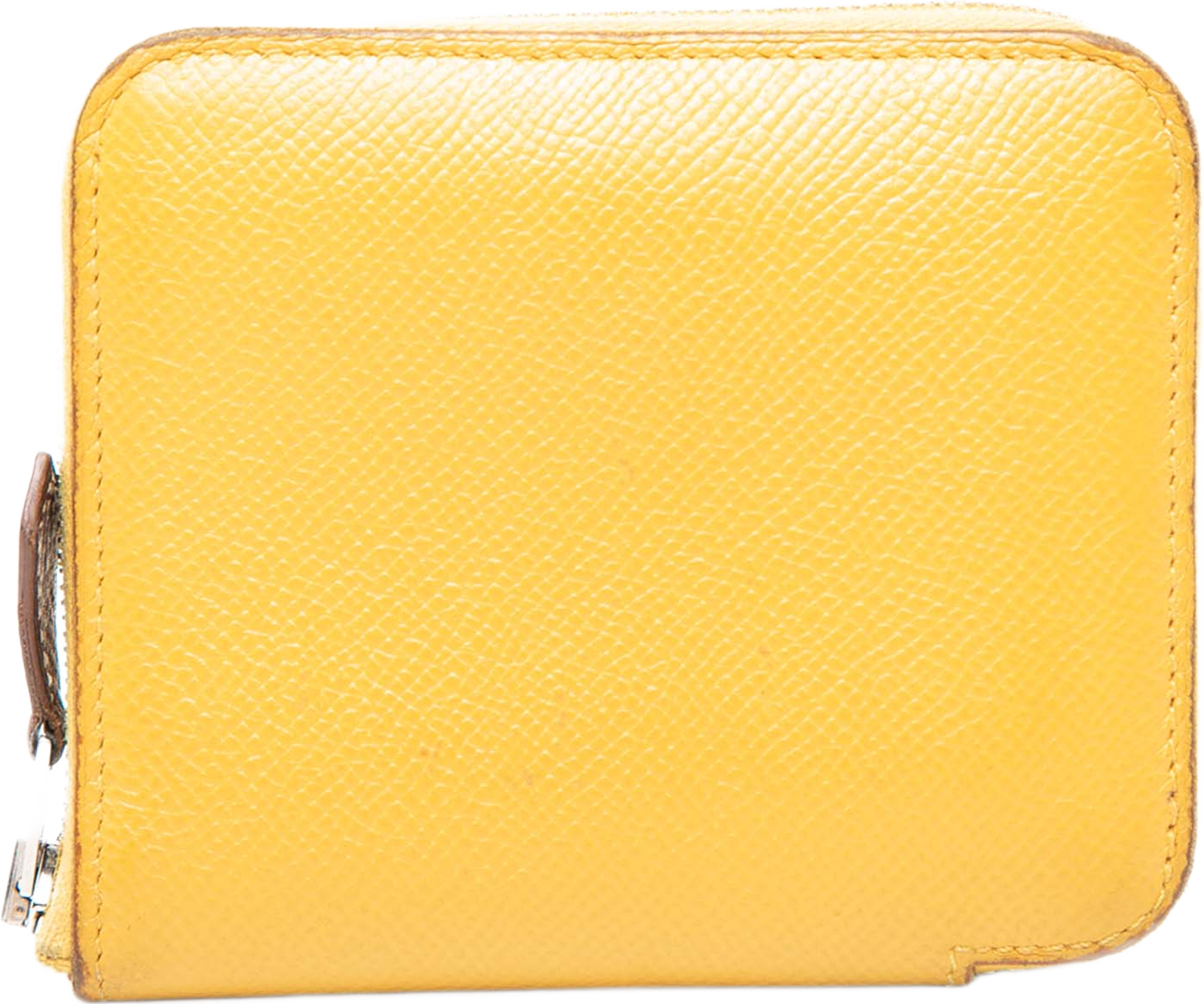 Hermès Epsom Silk In Compact Wallet, från Luxclusif, i färgen yellow. Klicka för att öppna bilden i stort format
