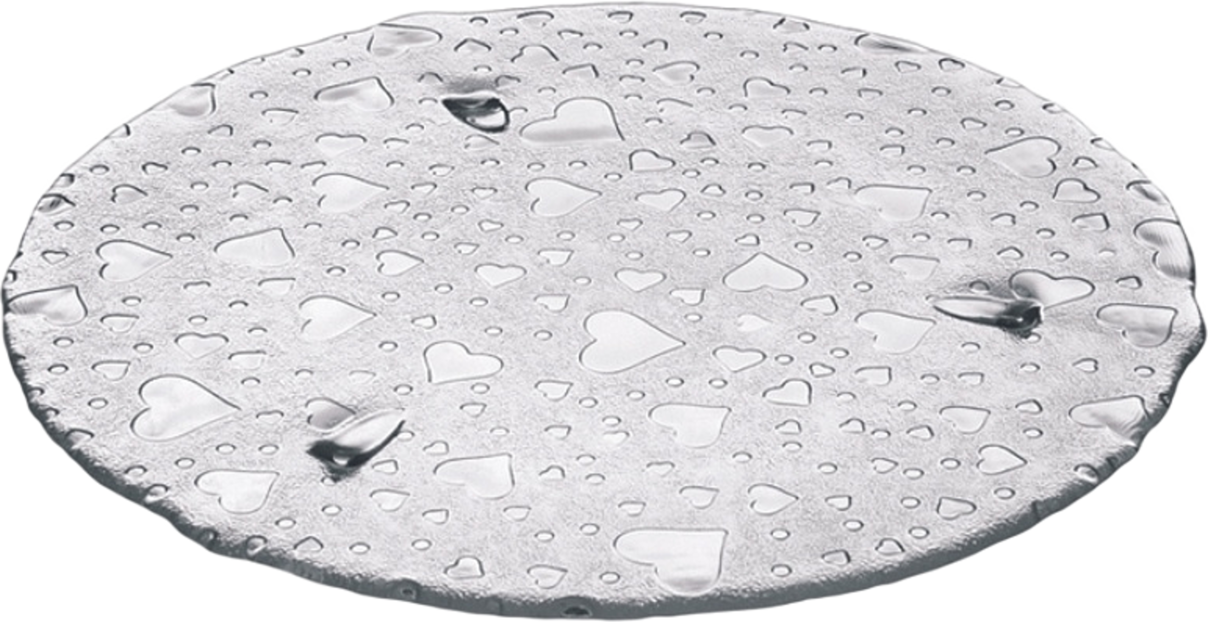 Heart Tårtfat 34 Cm Glas
