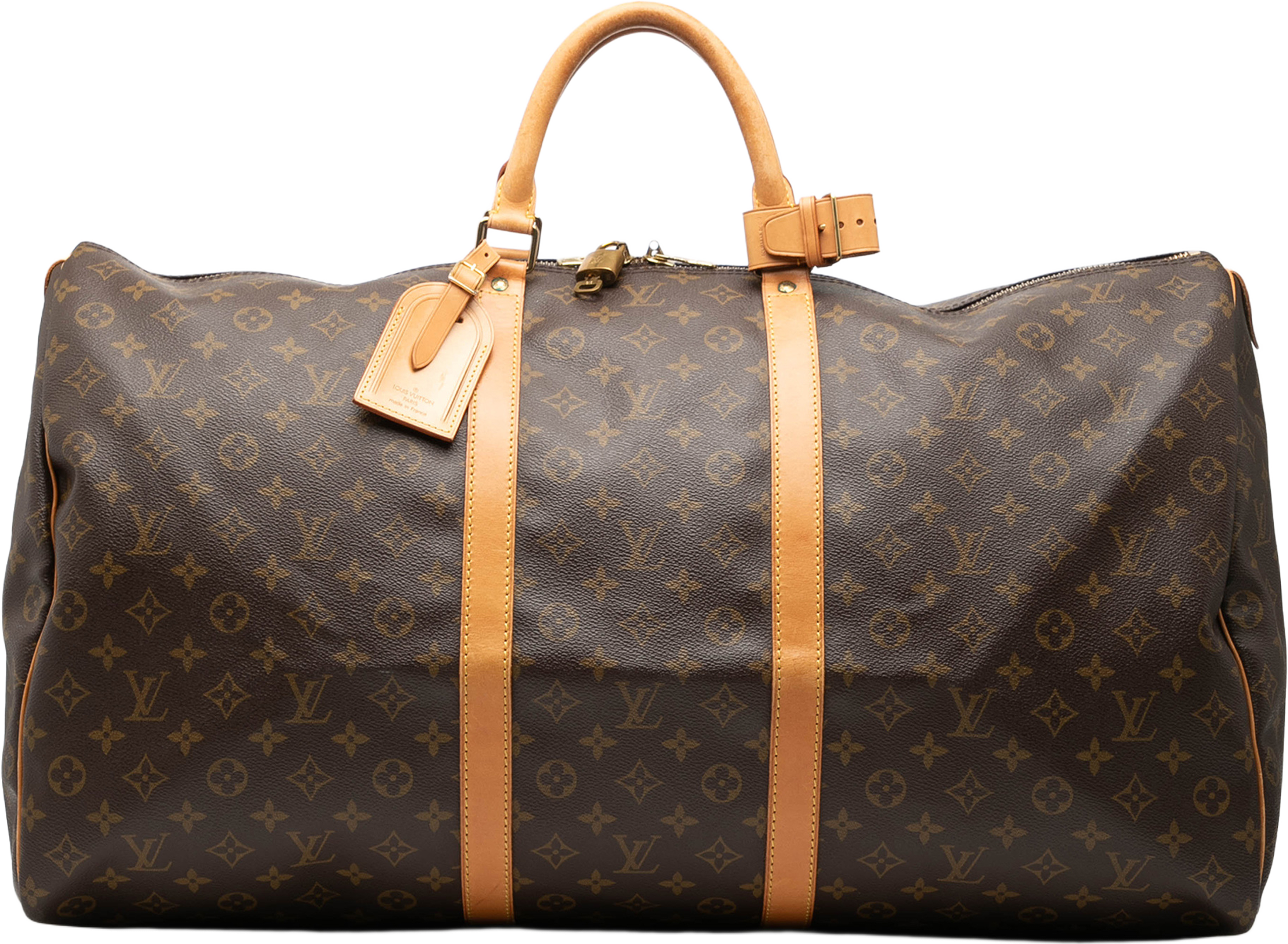 Louis Vuitton Monogram Keepall 60, från Luxclusif, i färgen brown. Klicka för att öppna bilden i stort format
