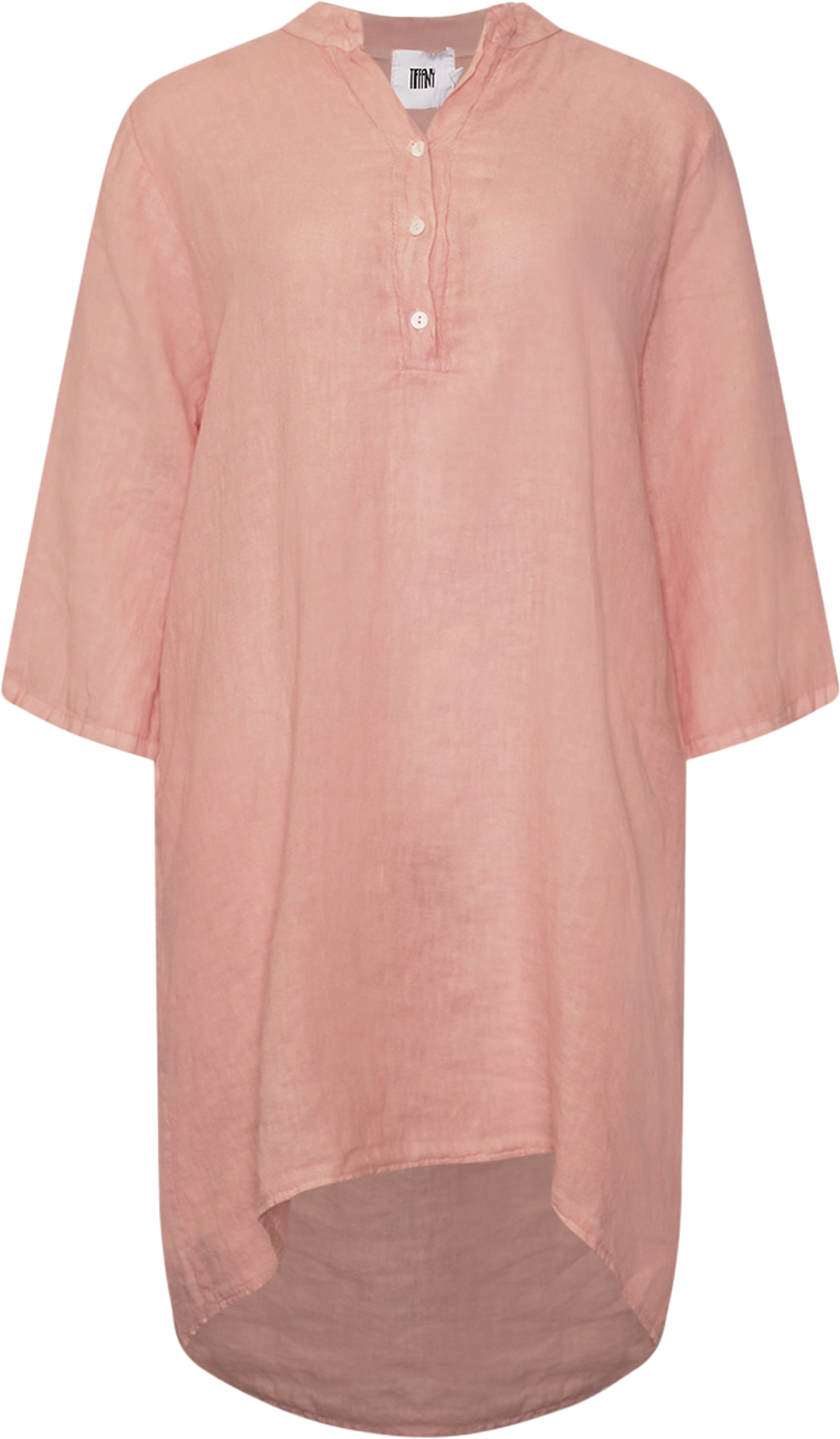 17690p, Shirt Dress With Pocket, Linen - New Rose, från Tiffany, i färgen new rose. Klicka för att öppna bilden i stort format