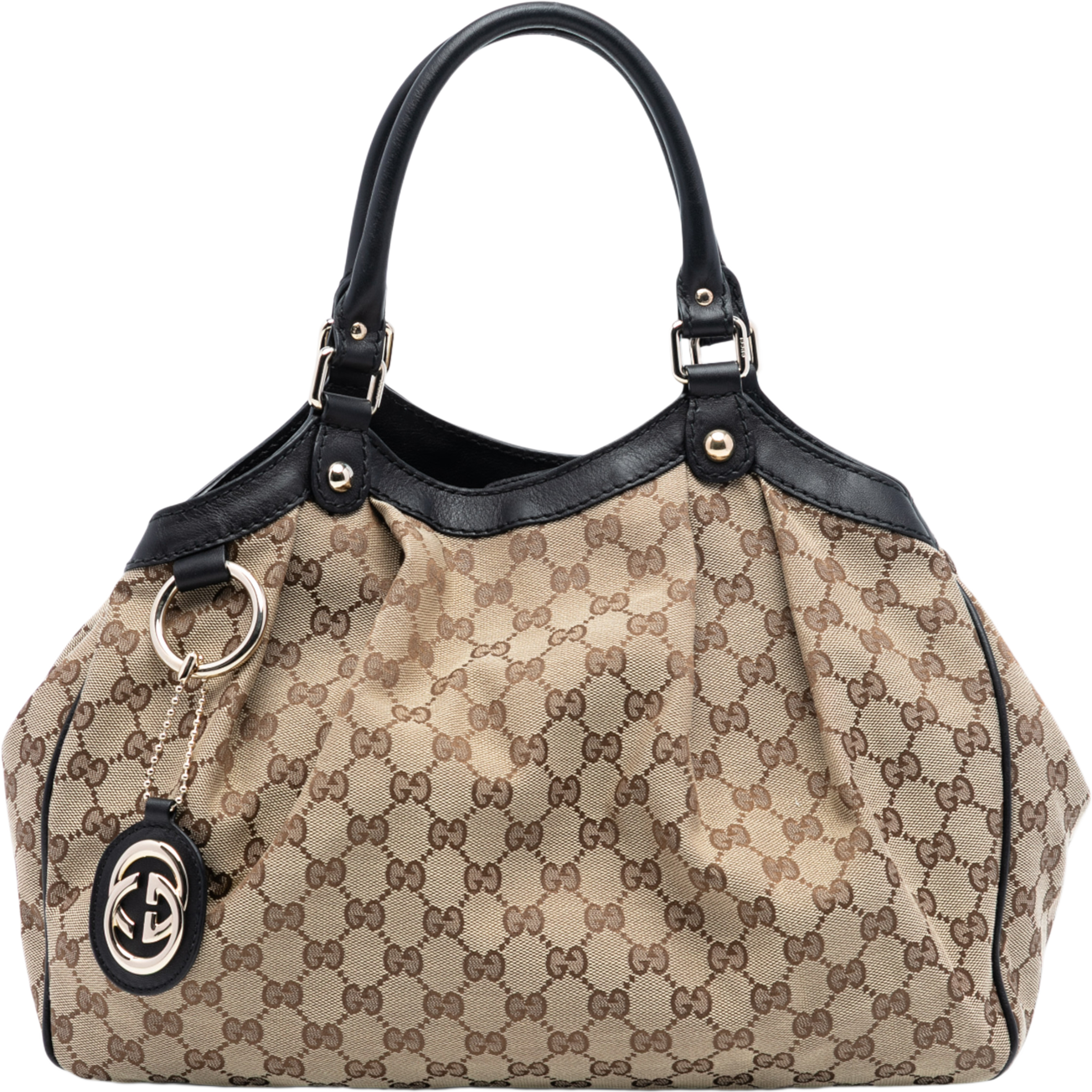 Gucci Medium Gg Canvas Sukey Tote, från Luxclusif, i färgen beige. Klicka för att öppna bilden i stort format