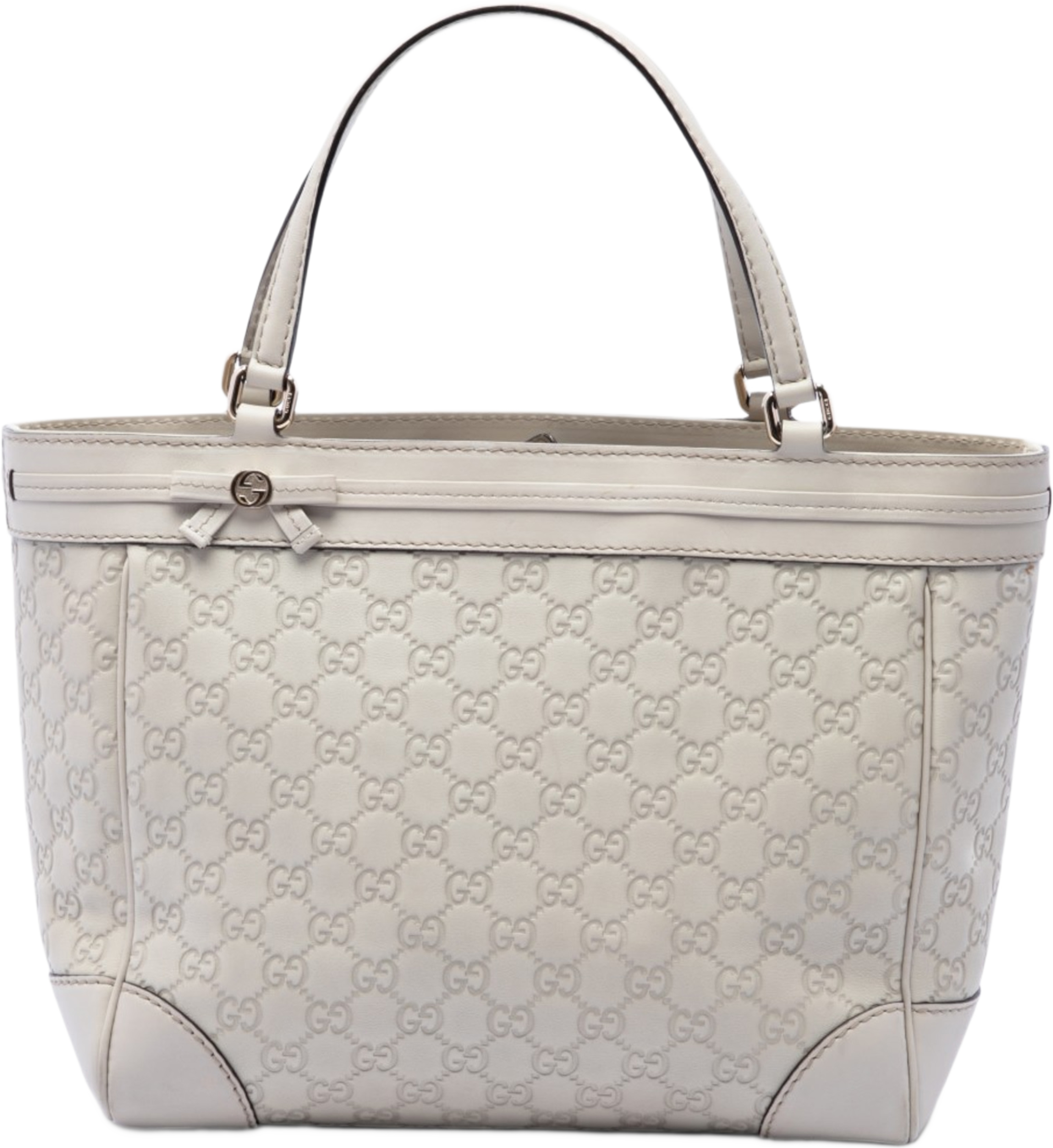 Gucci Guccissima Mayfair Tote, från Luxclusif, i färgen beige. Klicka för att öppna bilden i stort format