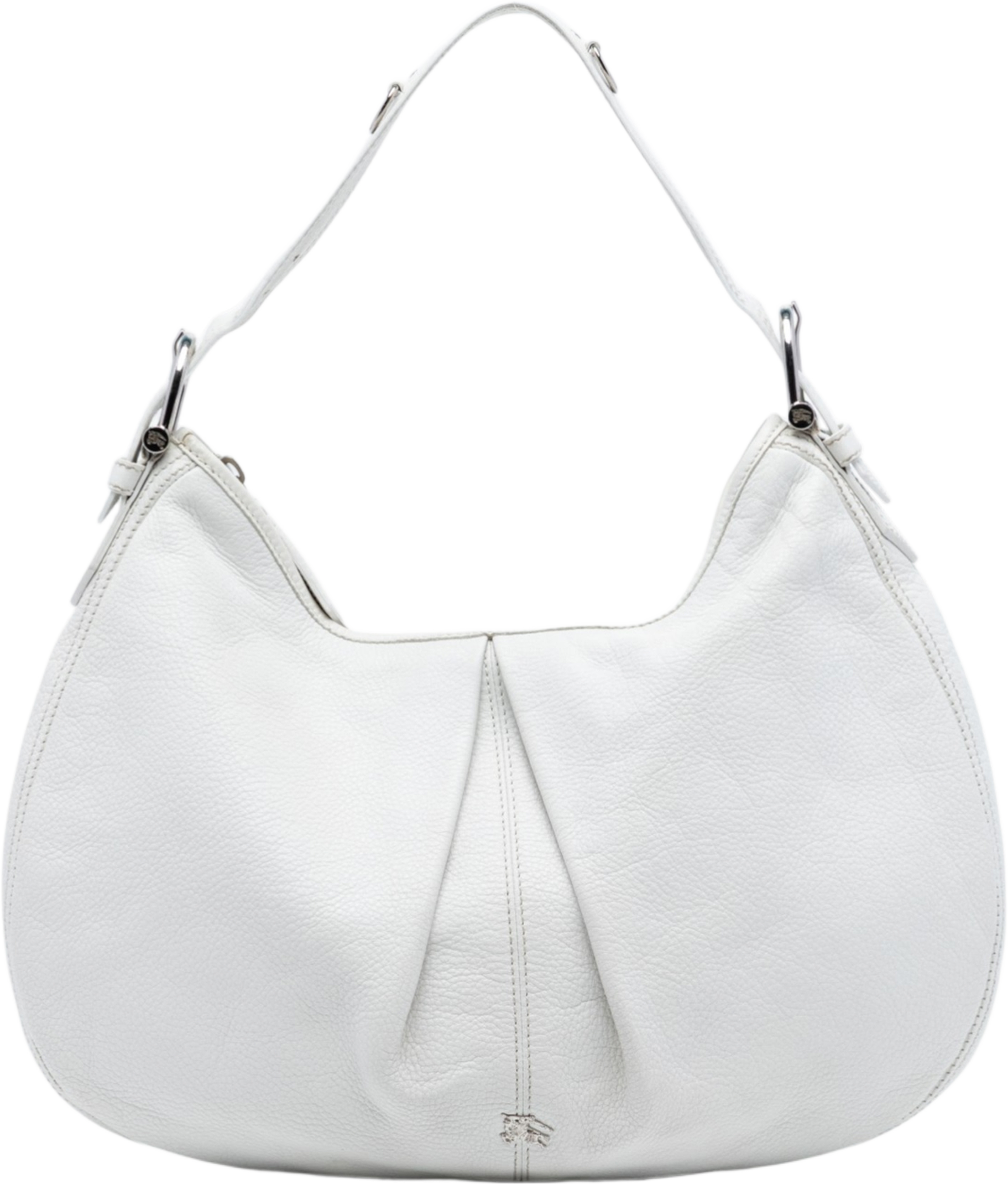 Burberry Large Leather Malika Hobo, från Luxclusif, i färgen white. Klicka för att öppna bilden i stort format