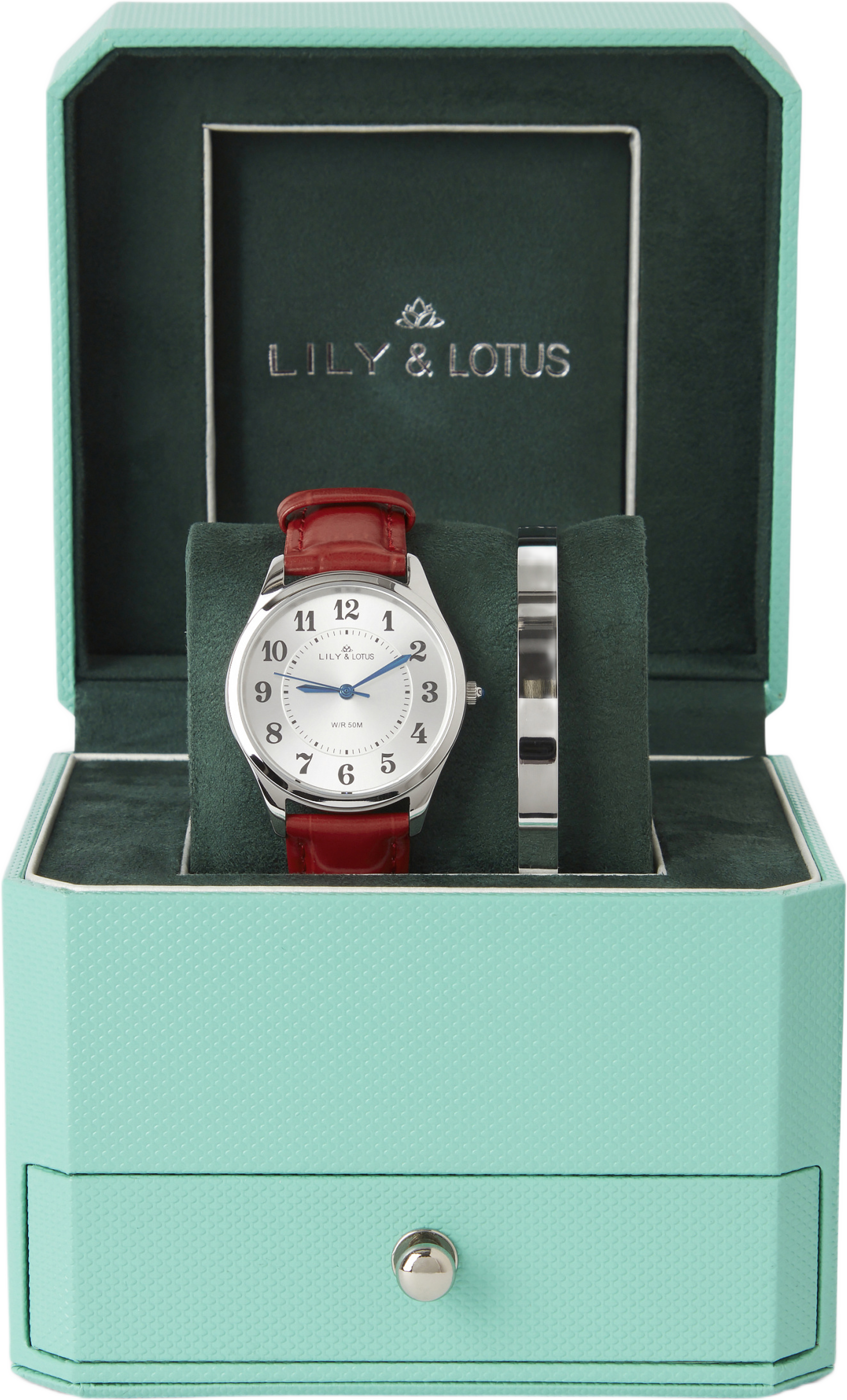 Klocka med läderarmband CM-220910