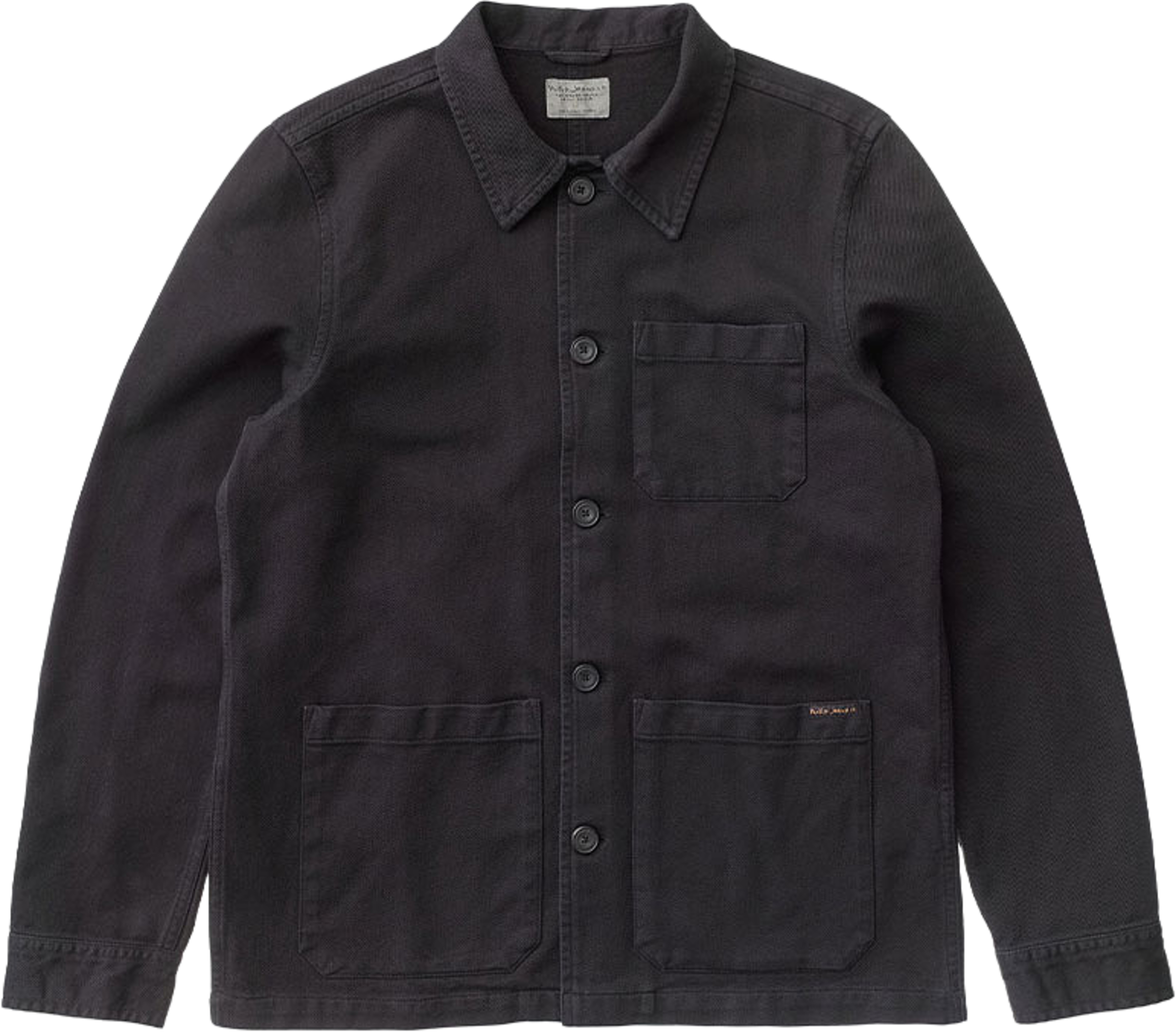 Barney Worker Jacket, från Nudie Jeans, i färgen Black. Klicka för att öppna bilden i stort format