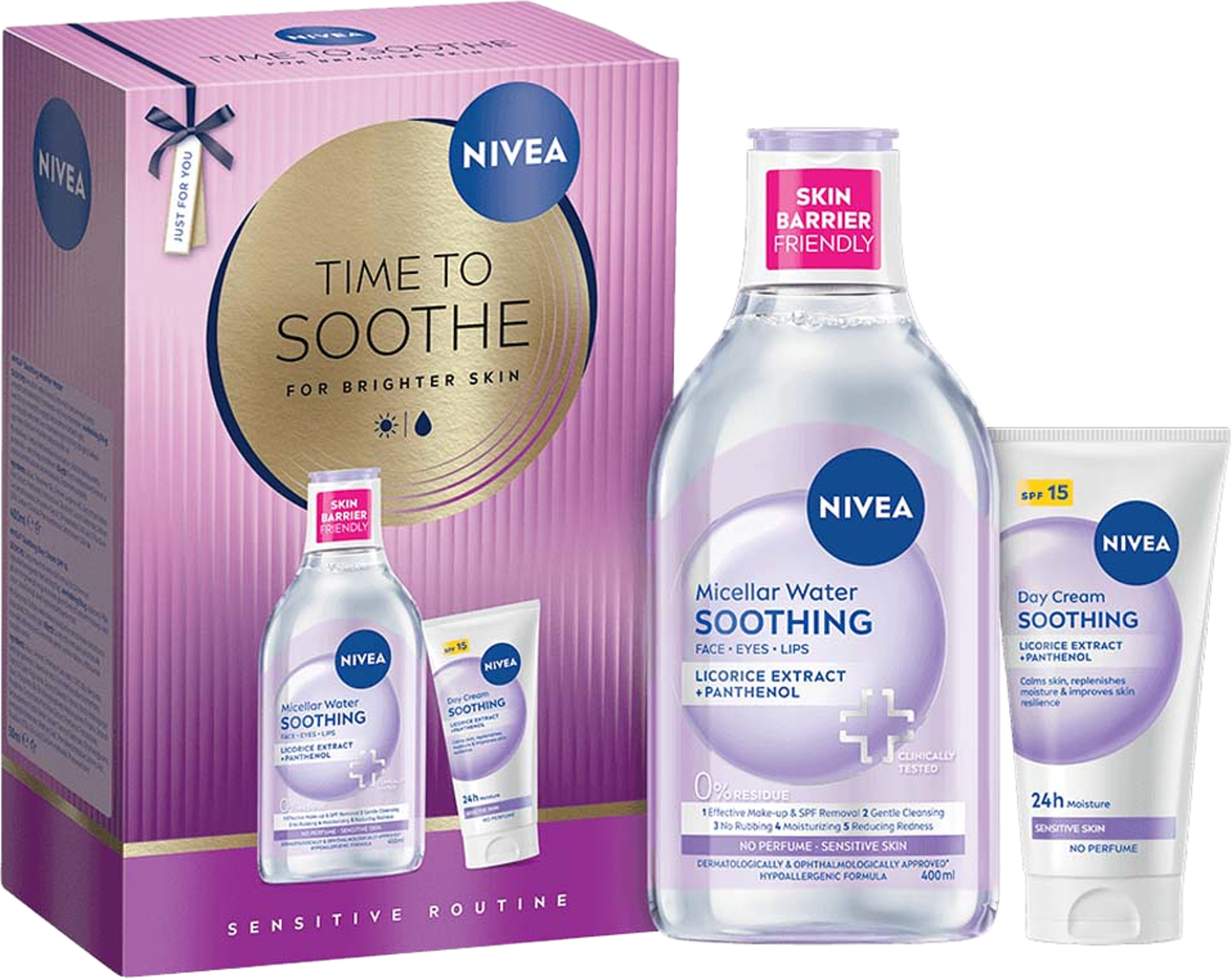 Giftpack Time To Soothe, från NIVEA. Klicka för att öppna bilden i stort format