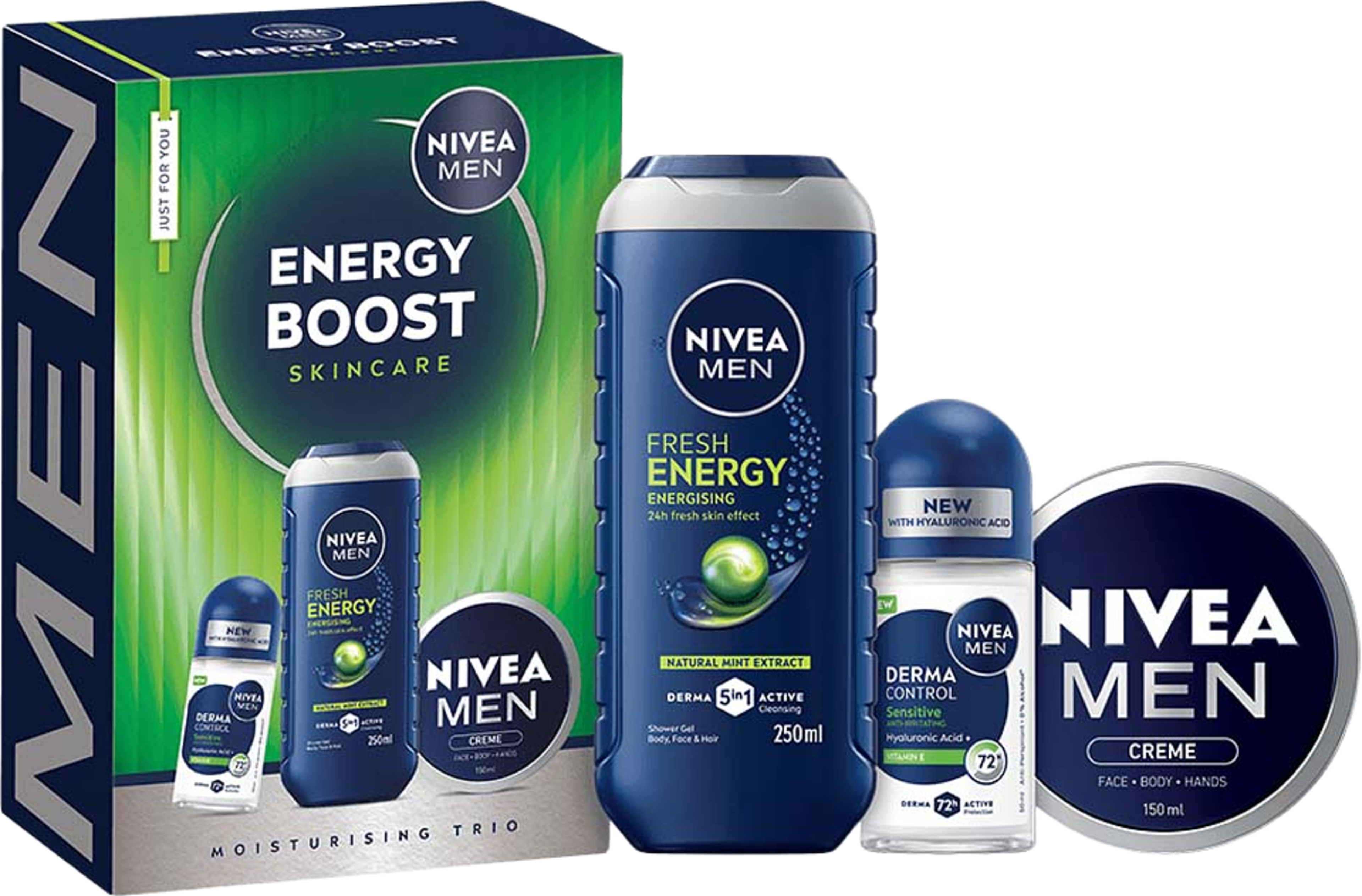 Giftpack Energy Boost, från NIVEA. Klicka för att öppna bilden i stort format